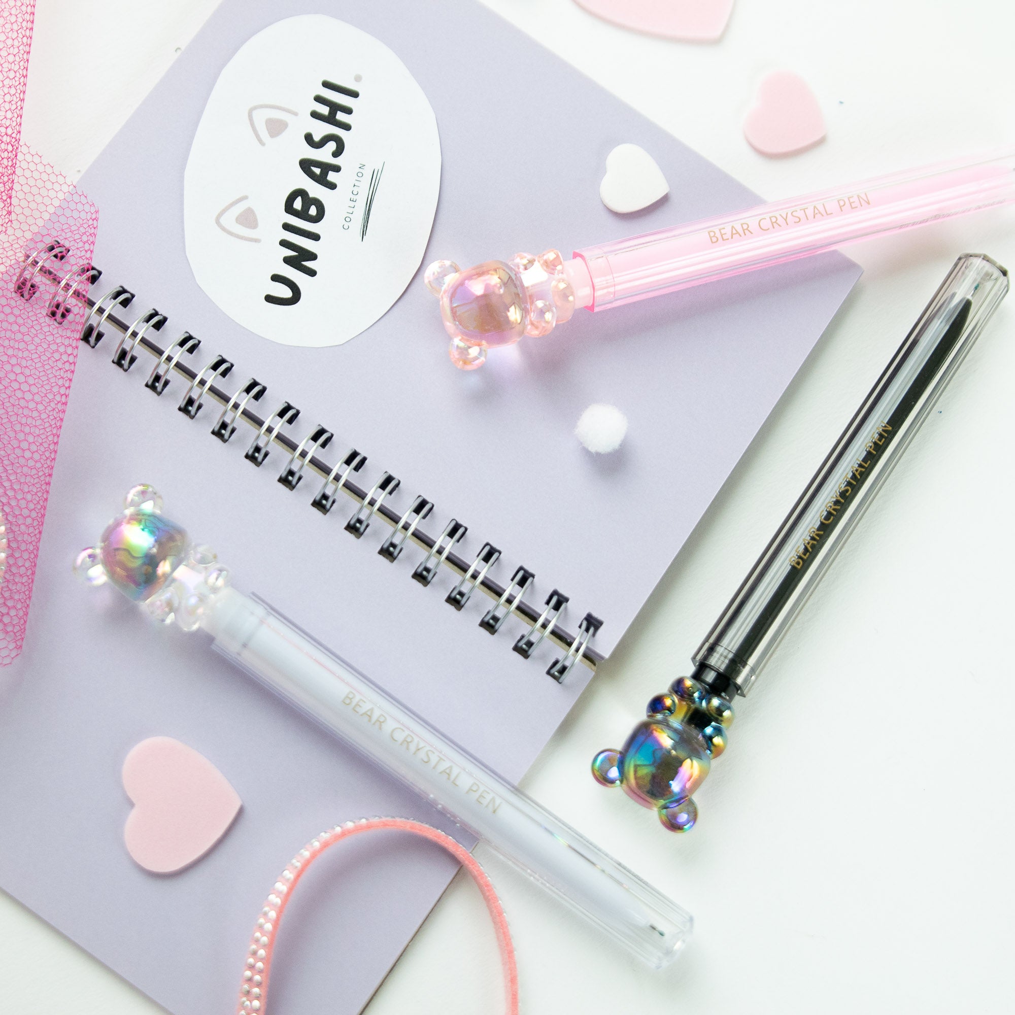 Stylo Kawaii Cristal Glossy Tube - Ourson