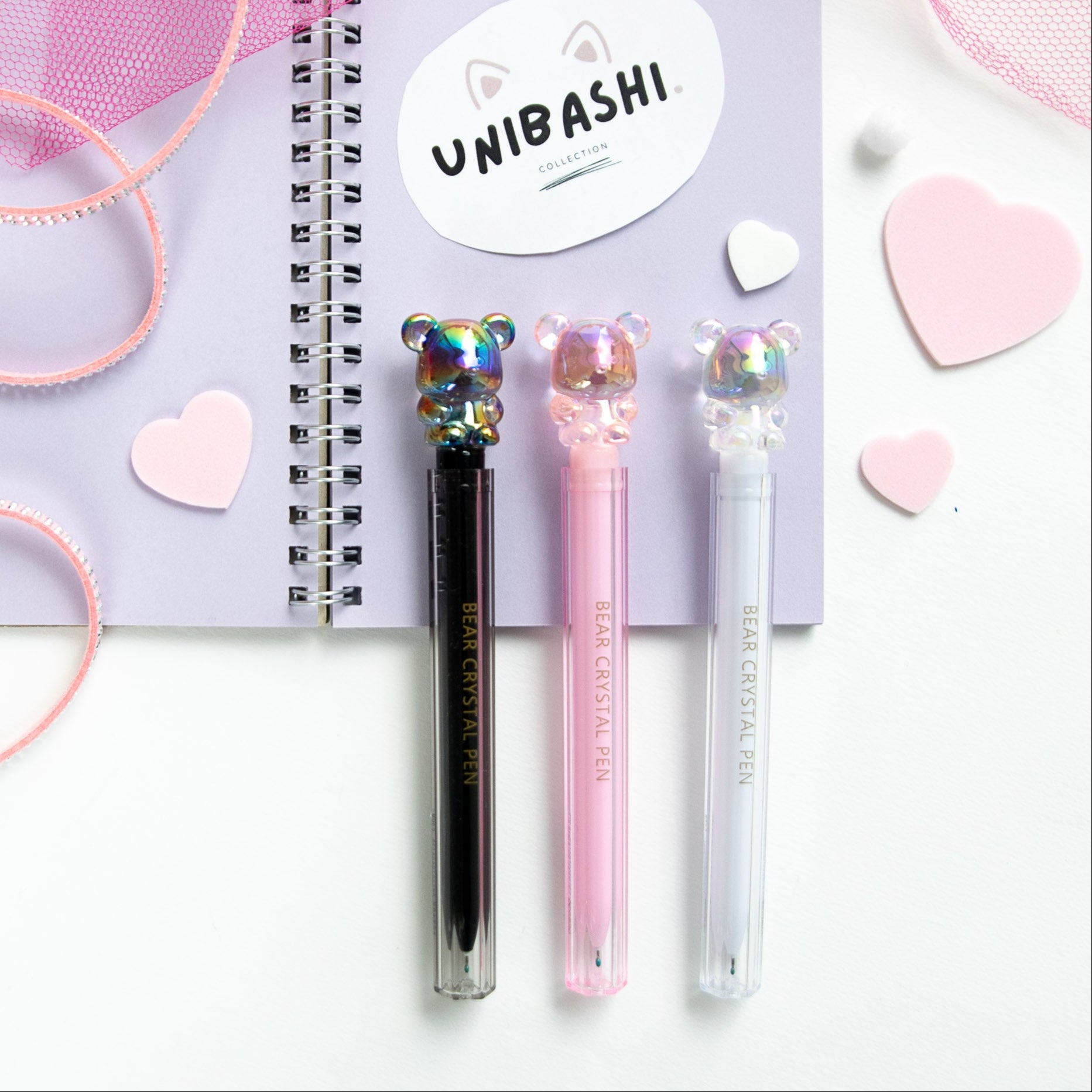 Stylo Kawaii Cristal Glossy Tube - Ourson
