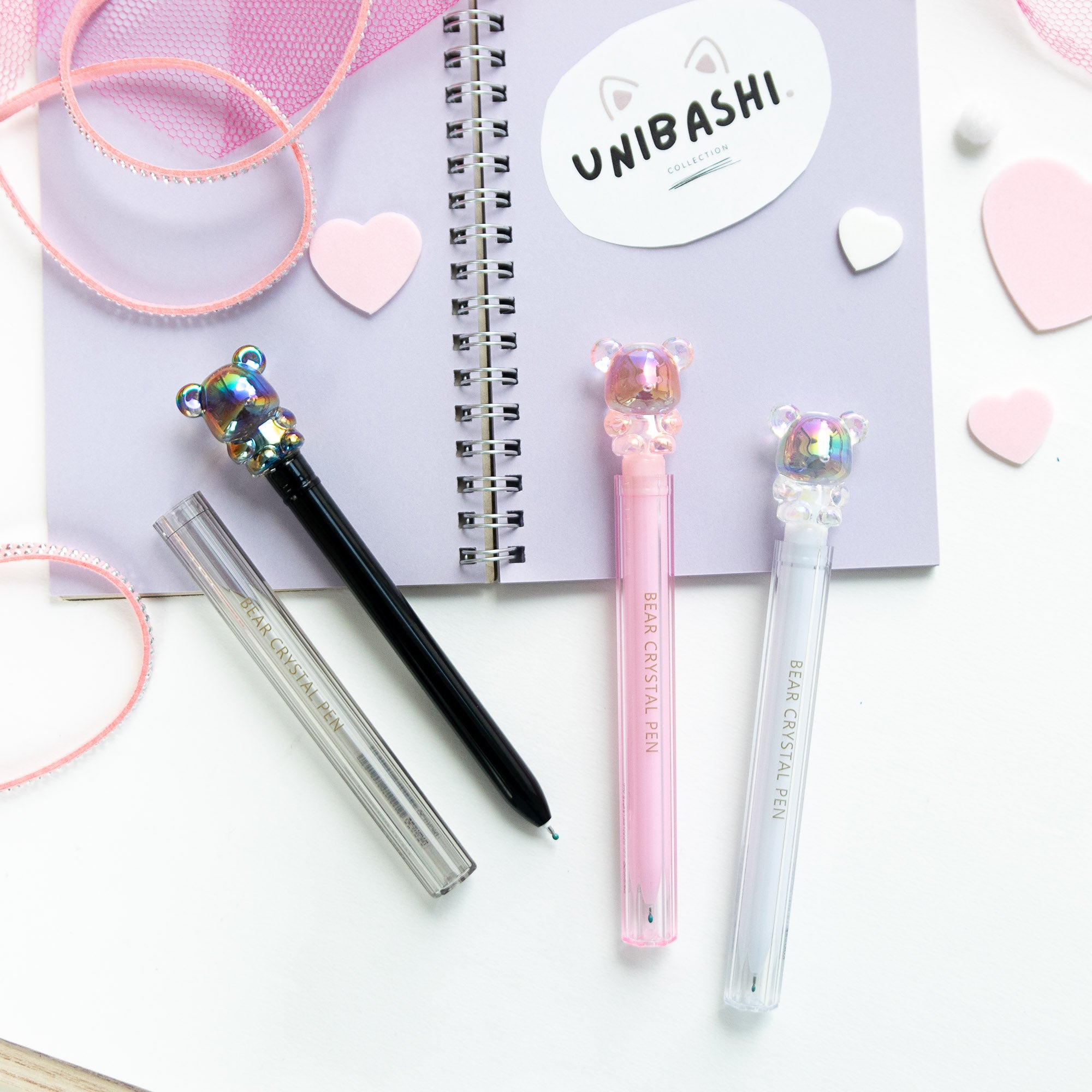 Stylo Kawaii Cristal Glossy Tube - Ourson