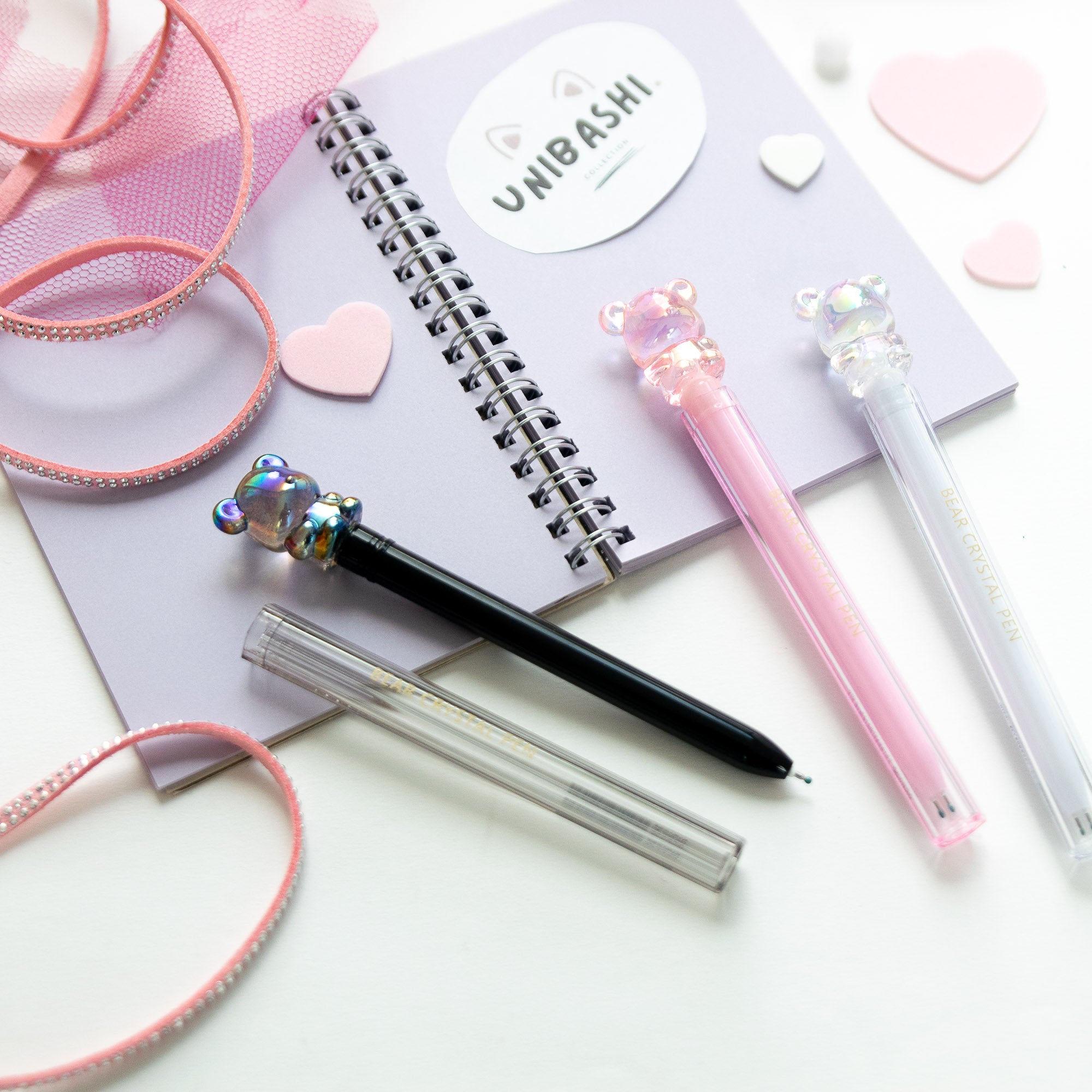 Stylo Kawaii Cristal Glossy Tube - Ourson