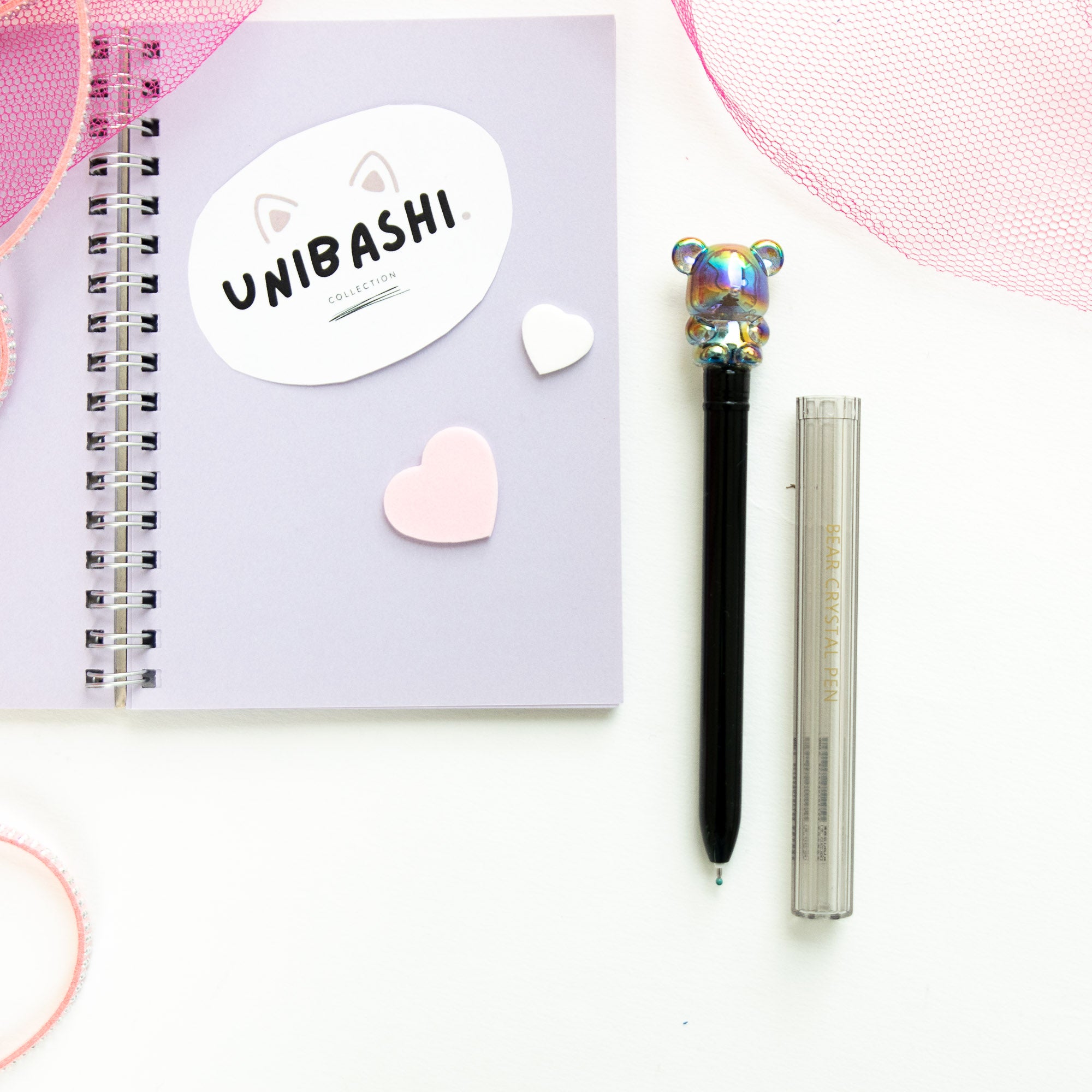 Stylo Kawaii Cristal Glossy Tube - Ourson