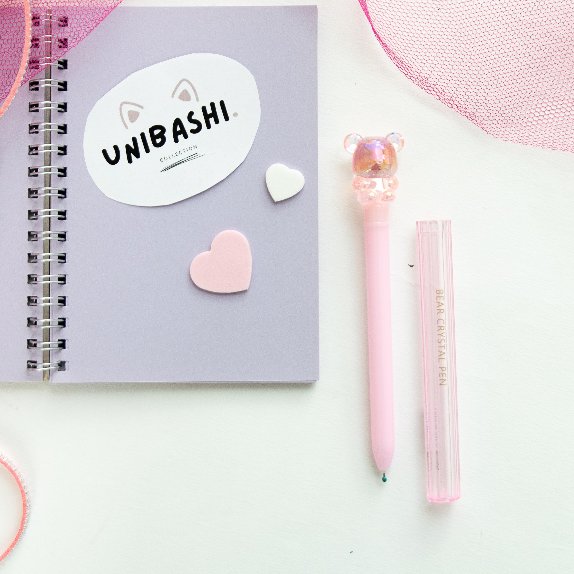 Stylo Kawaii Cristal Glossy Tube - Ourson