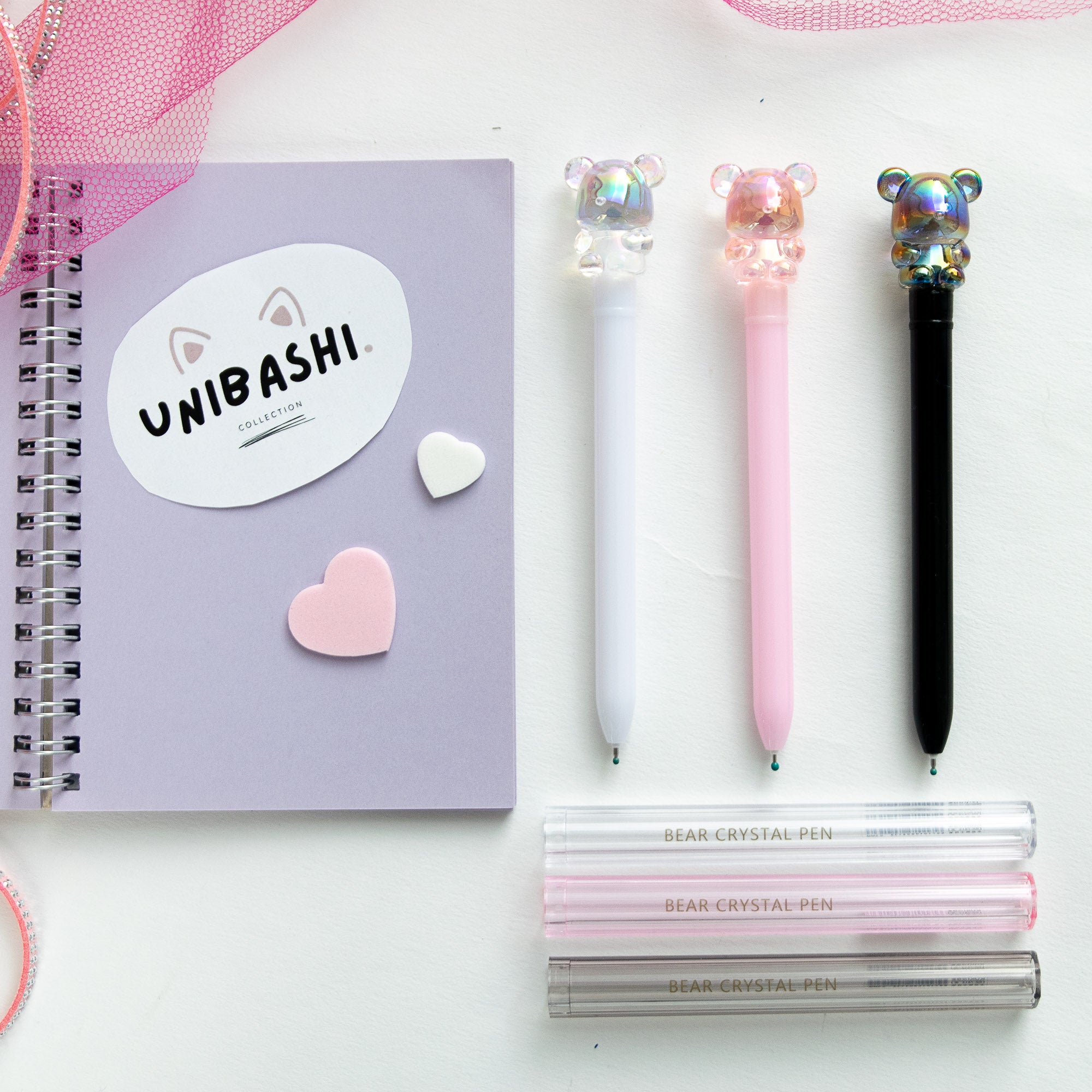 Stylo Kawaii Cristal Glossy Tube - Ourson