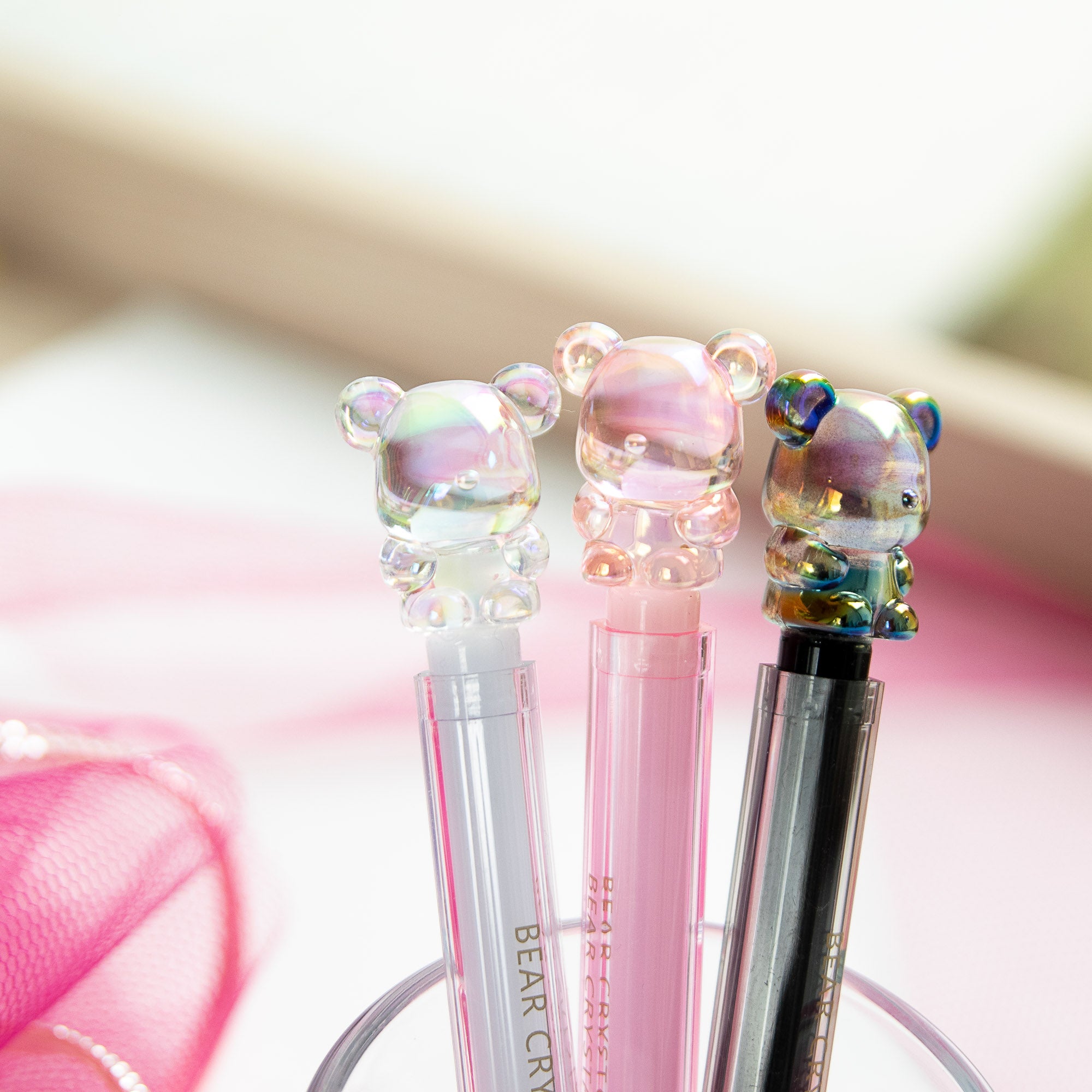 Stylo Kawaii Cristal Glossy Tube - Ourson