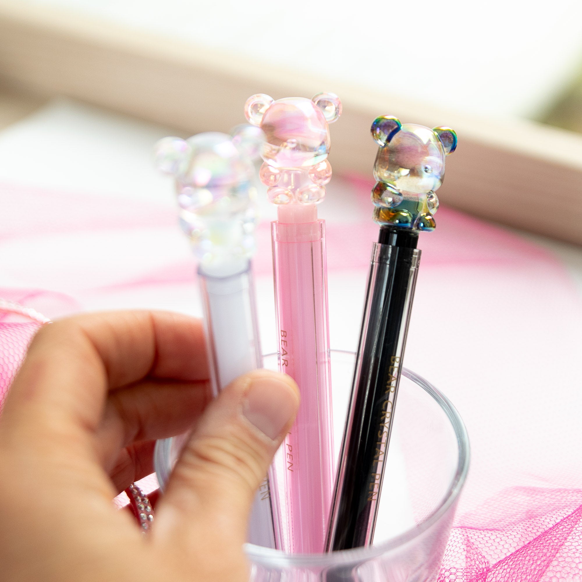 Stylo Kawaii Cristal Glossy Tube - Ourson