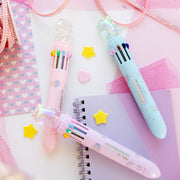 Stylo Kawaii 10 couleurs - Licorne Cristal