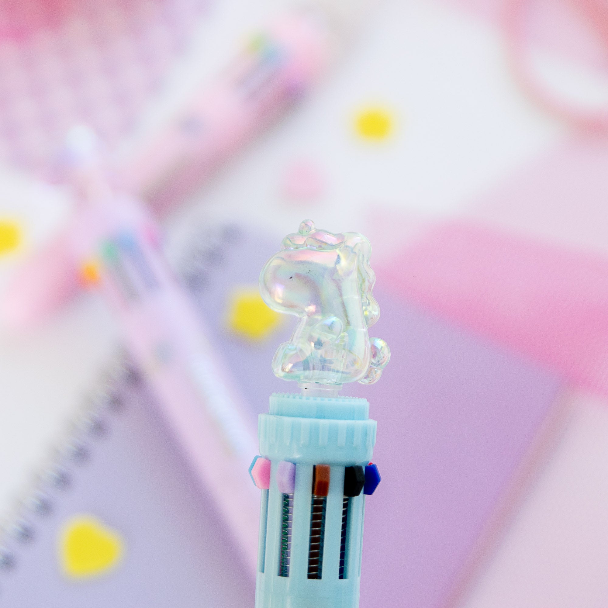 Stylo Kawaii 10 couleurs - Licorne Cristal