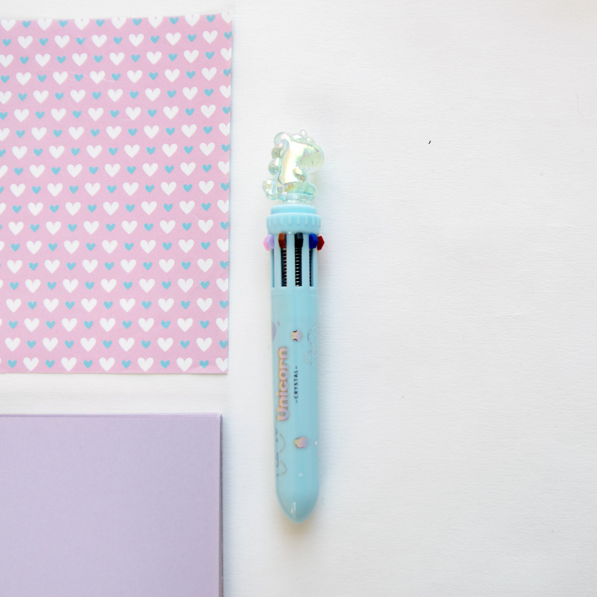 Stylo Kawaii 10 couleurs - Licorne Cristal