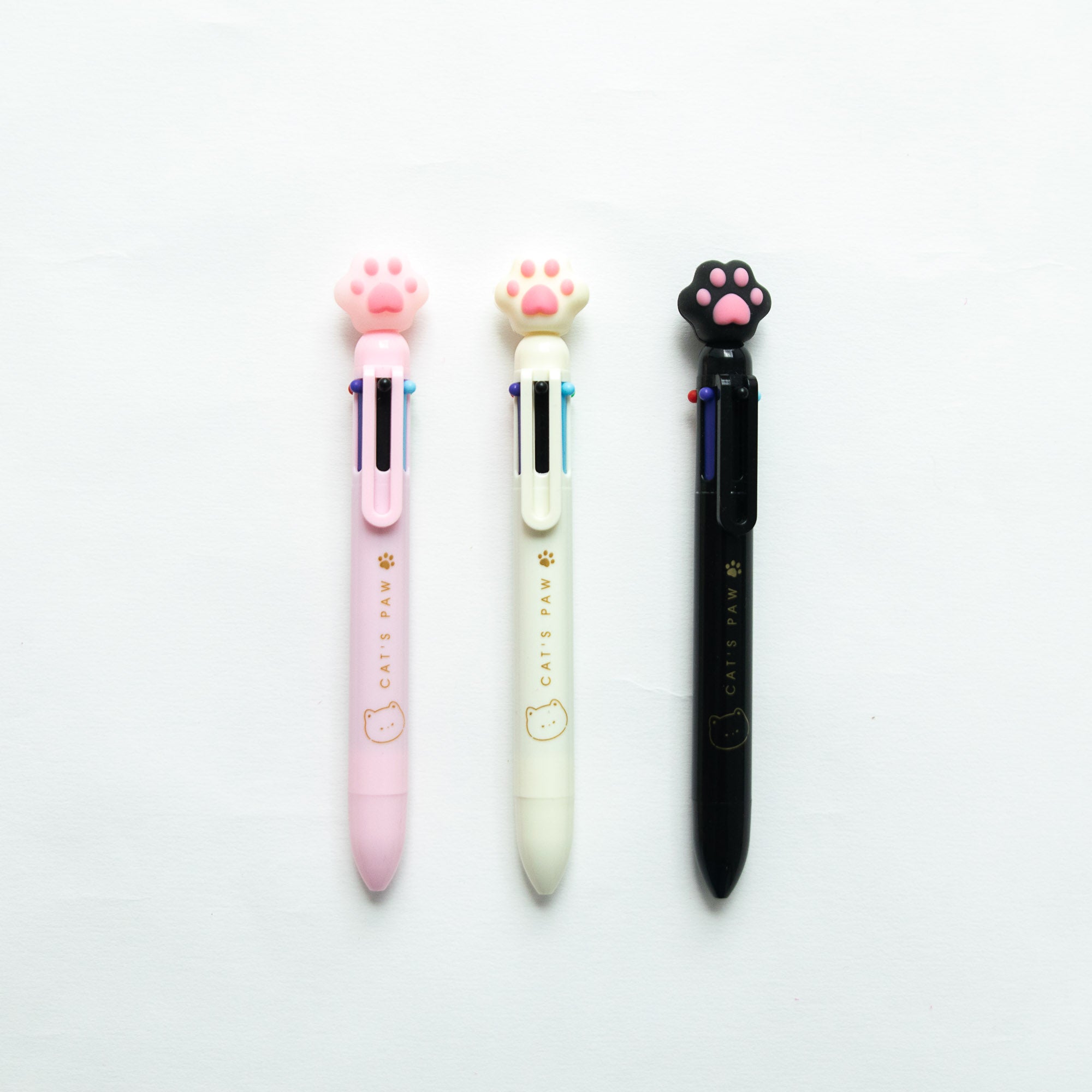 Stylo Kawaii 6 couleurs - Patte de Chat