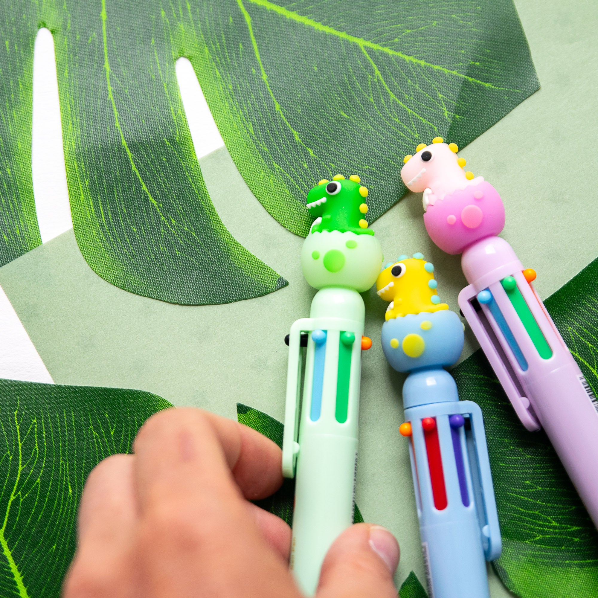 Stylo Kawaii 6 couleurs - Bébé Dinosaure