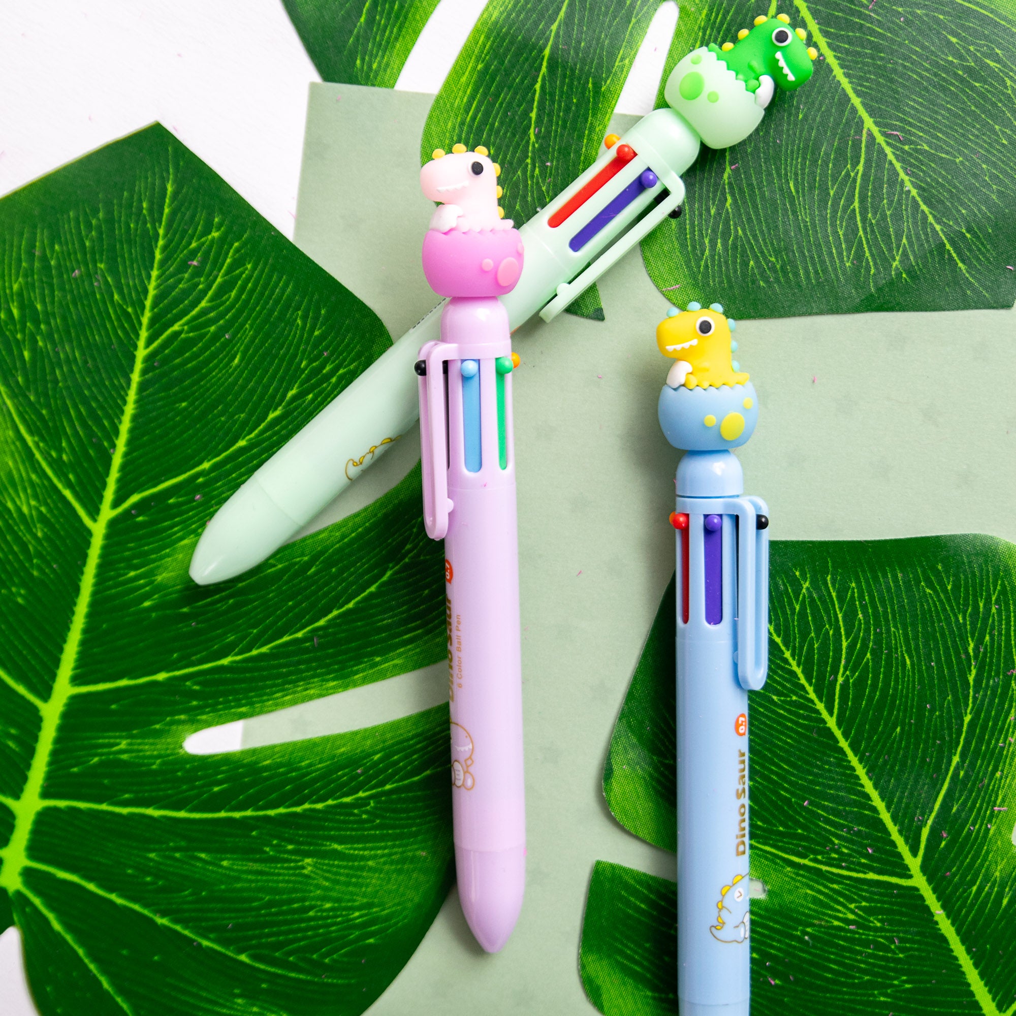 Stylo Kawaii 6 couleurs - Bébé Dinosaure