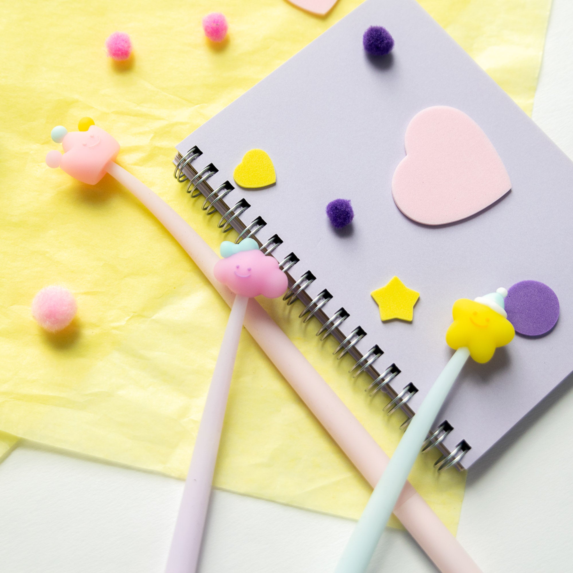 Stylo Souple à Secouer - Formes Enchantées Kawaii