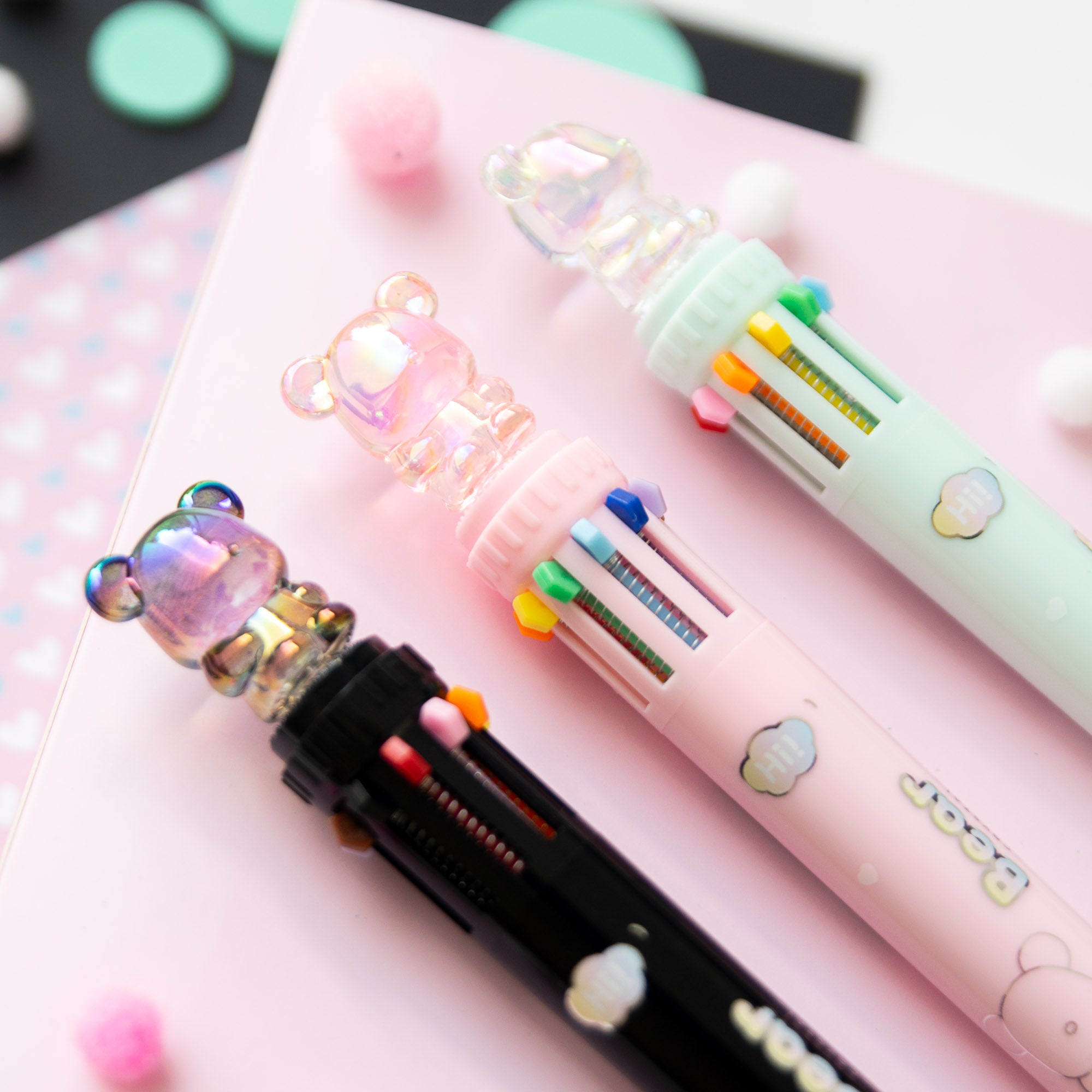 Stylo Kawaii 10 couleurs - Ours