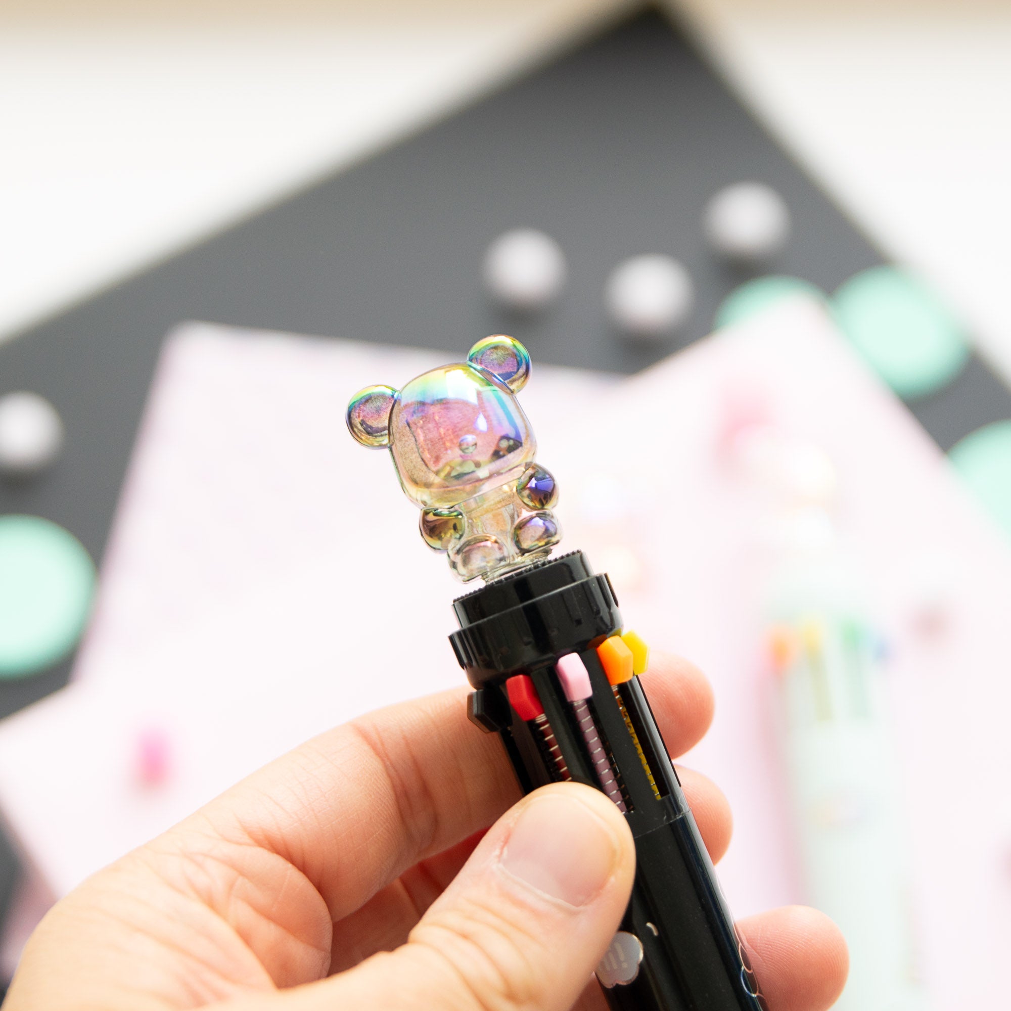 Stylo Kawaii 10 couleurs - Ours