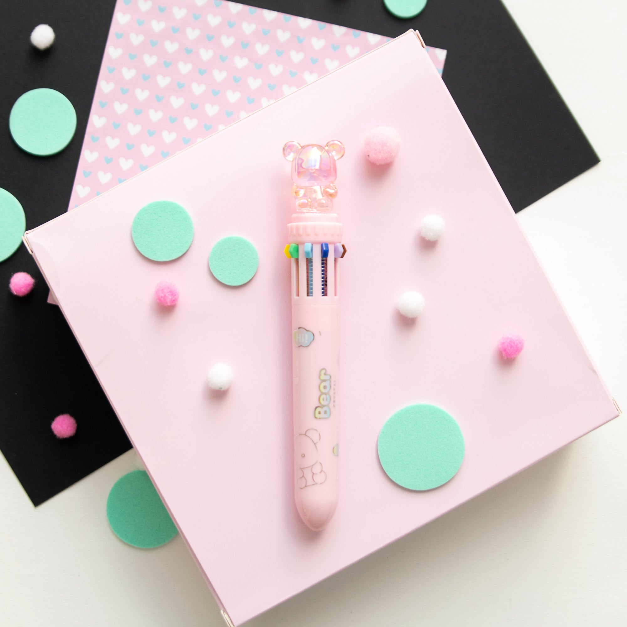 Stylo Kawaii 10 couleurs - Ours