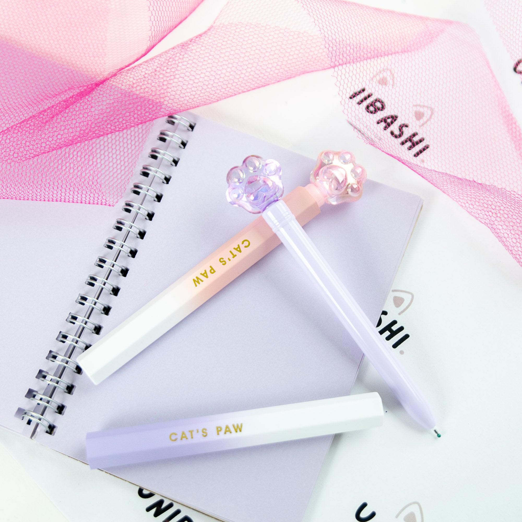 Stylo Kawaii Cristal Glossy Tube - Patte de Chat