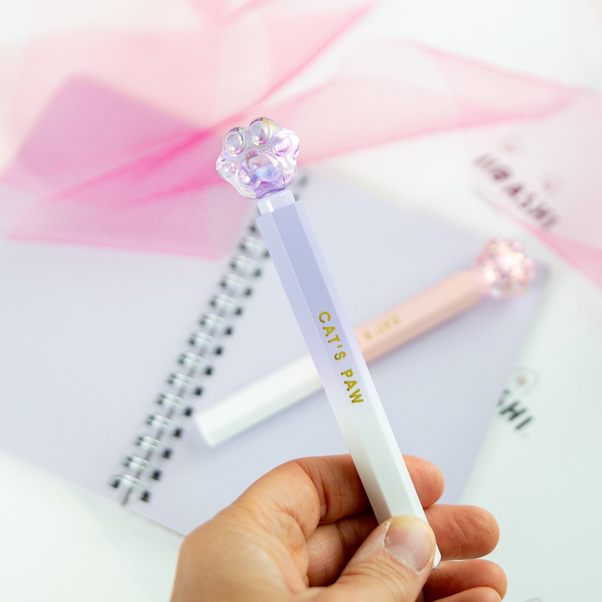 Stylo Kawaii Cristal Glossy Tube - Patte de Chat