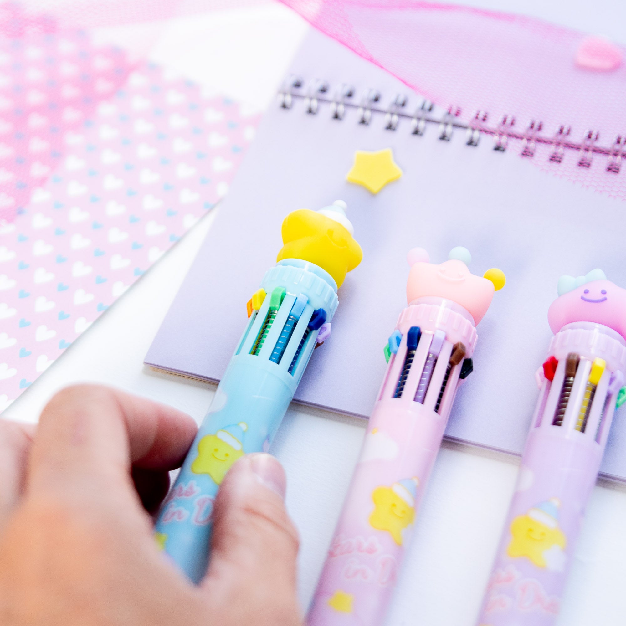 Stylo Kawaii 10 couleurs - Formes Enchantées