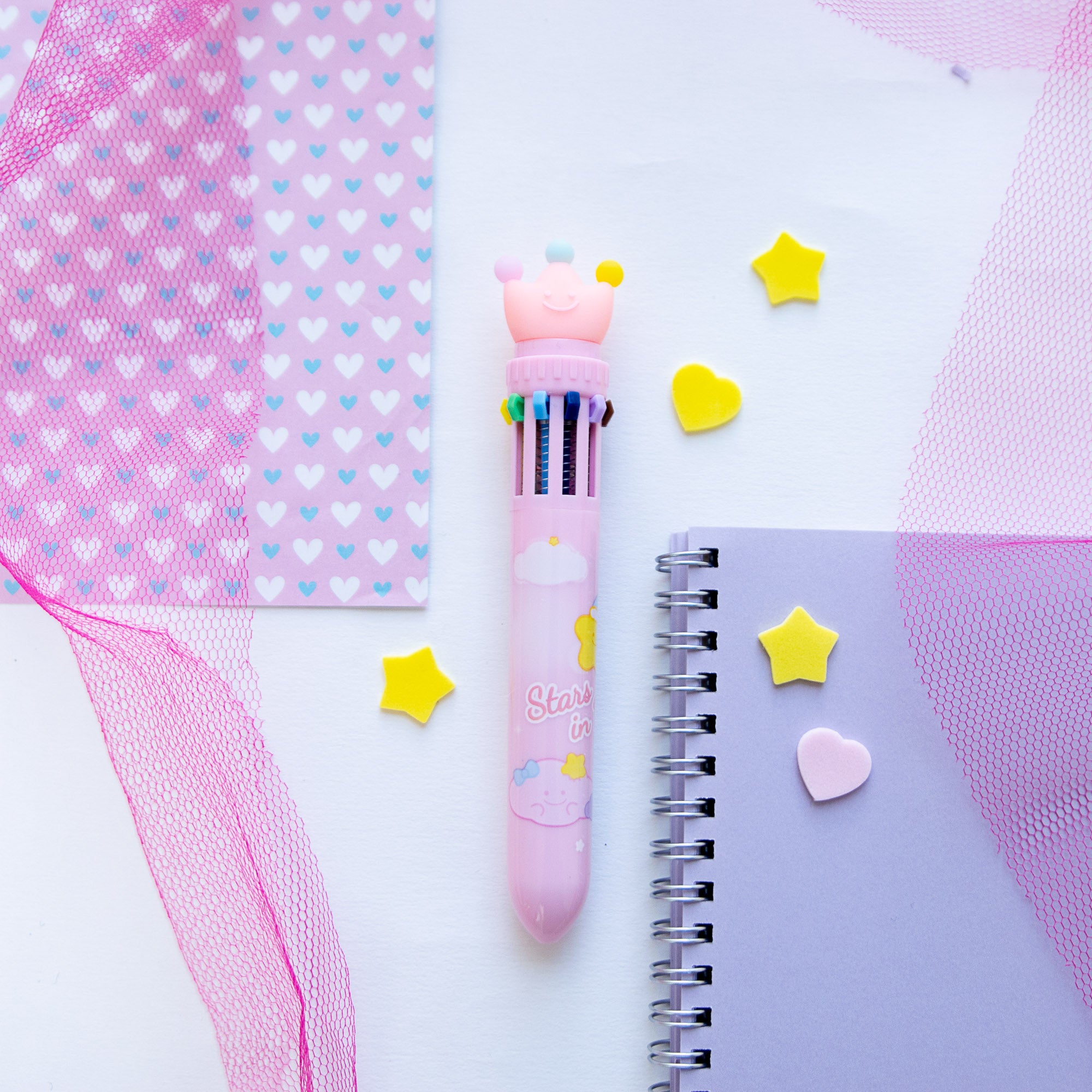 Stylo Kawaii 10 couleurs - Formes Enchantées
