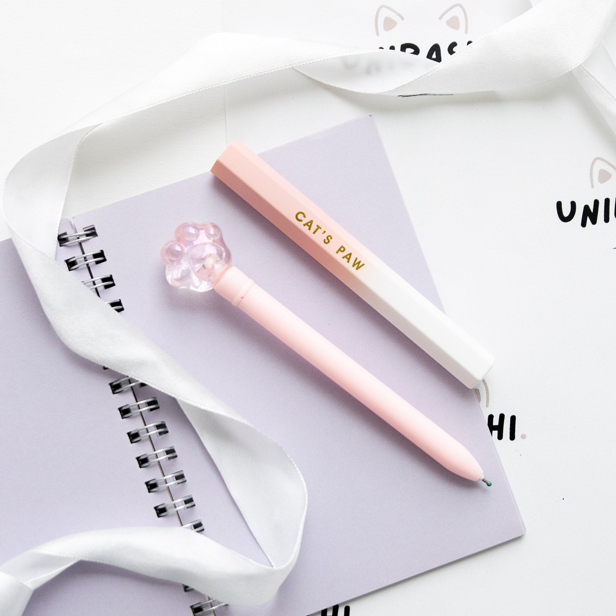 Stylo Kawaii Cristal Glossy Tube - Patte de Chat