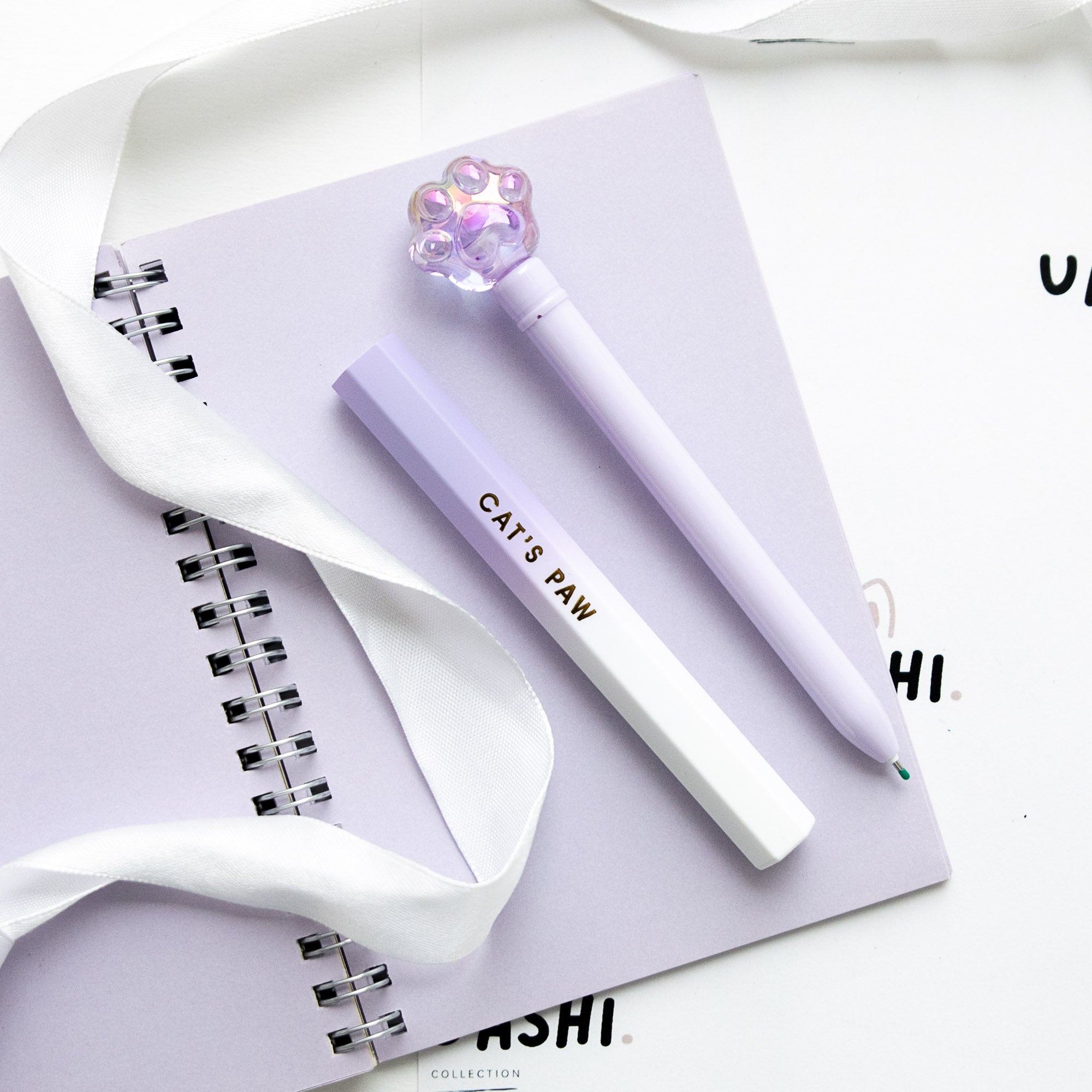 Stylo Kawaii Cristal Glossy Tube - Patte de Chat