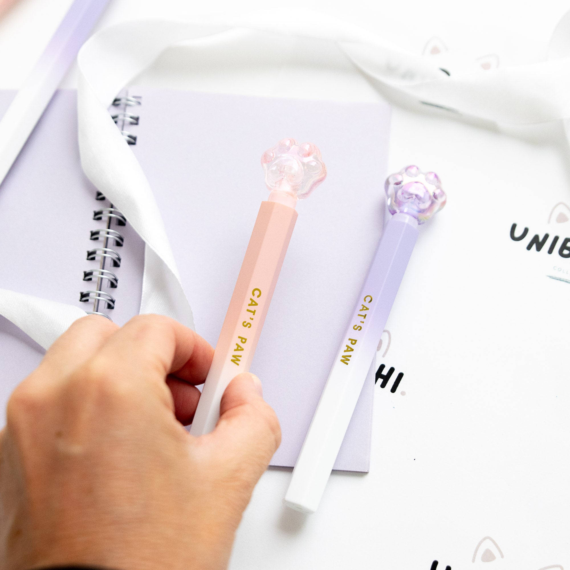 Stylo Kawaii Cristal Glossy Tube - Patte de Chat