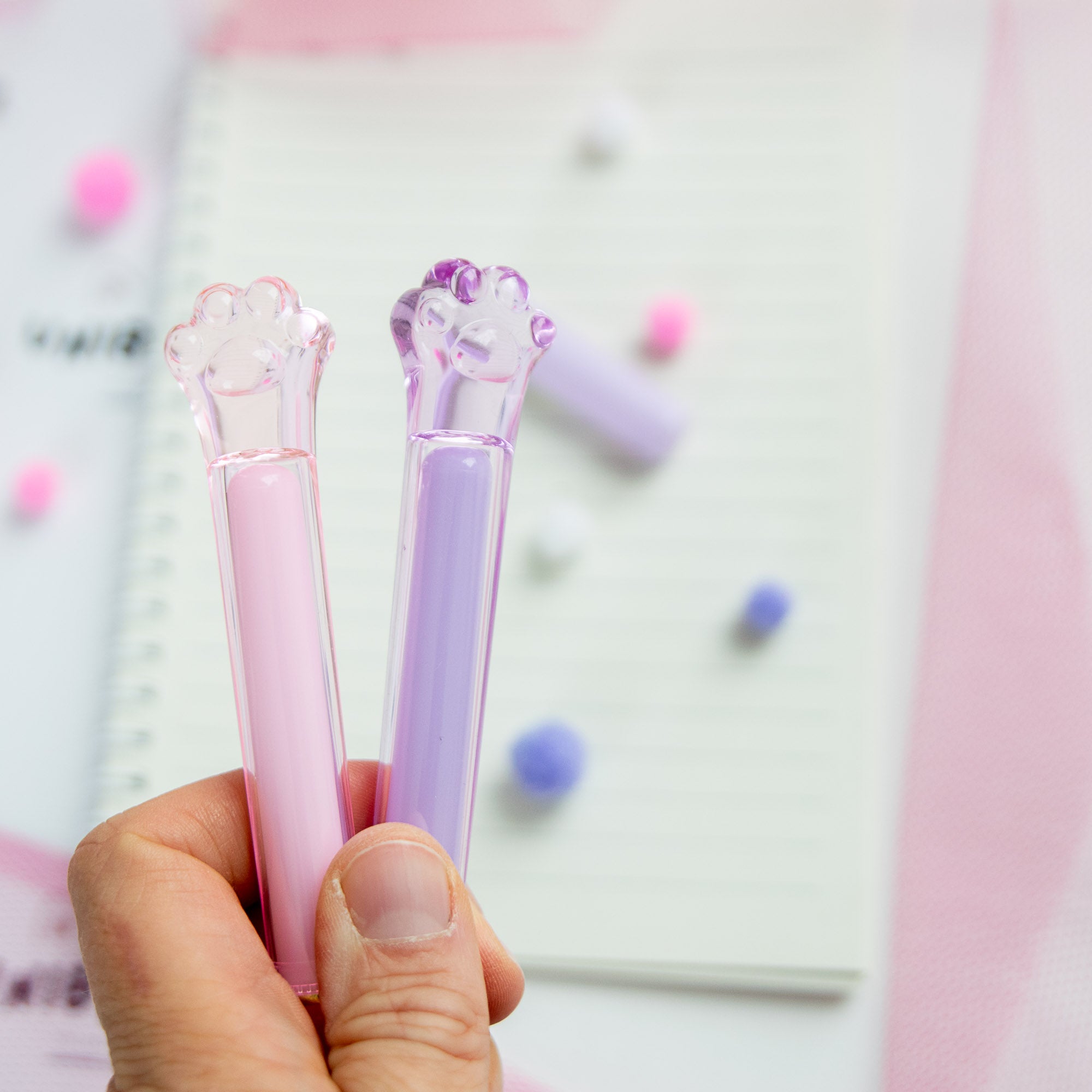 Stylo Gel Cristal Kawaii - Patte de Chat