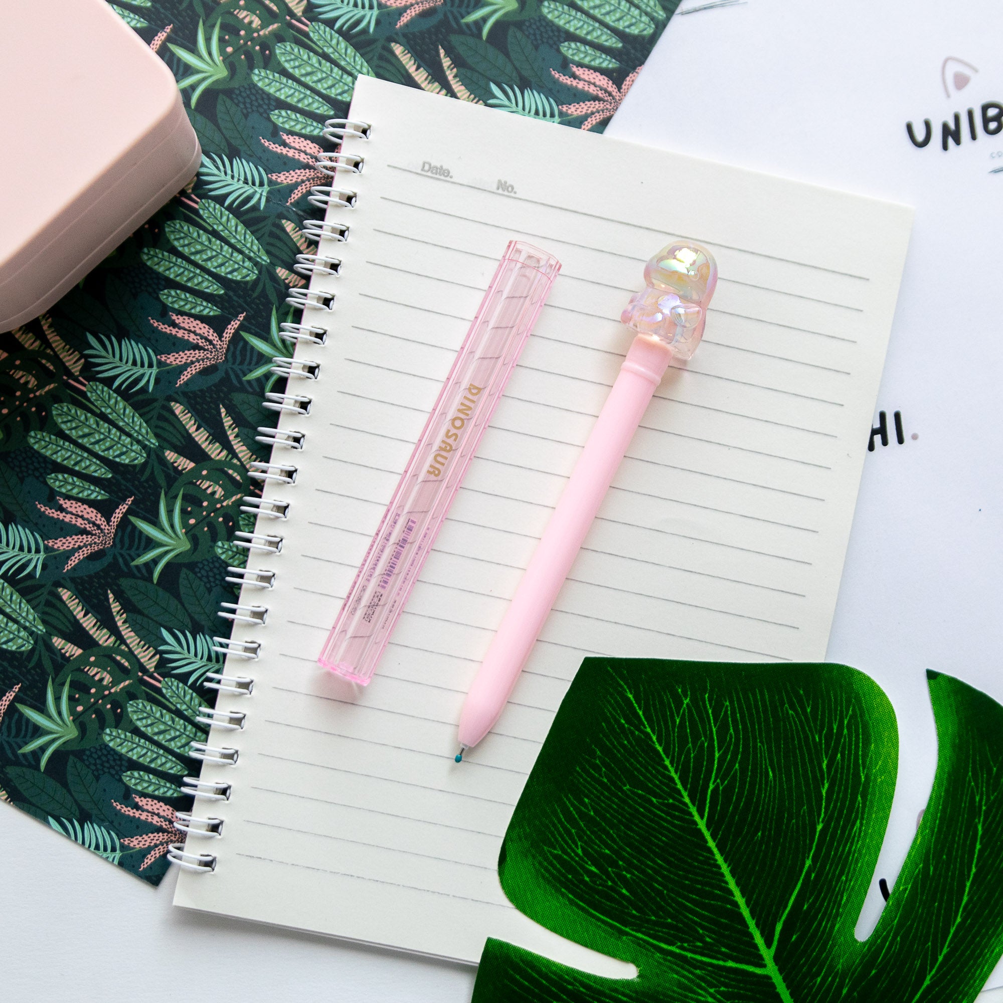 Stylo Kawaii Cristal Glossy Tube - Bébé Dinosaure