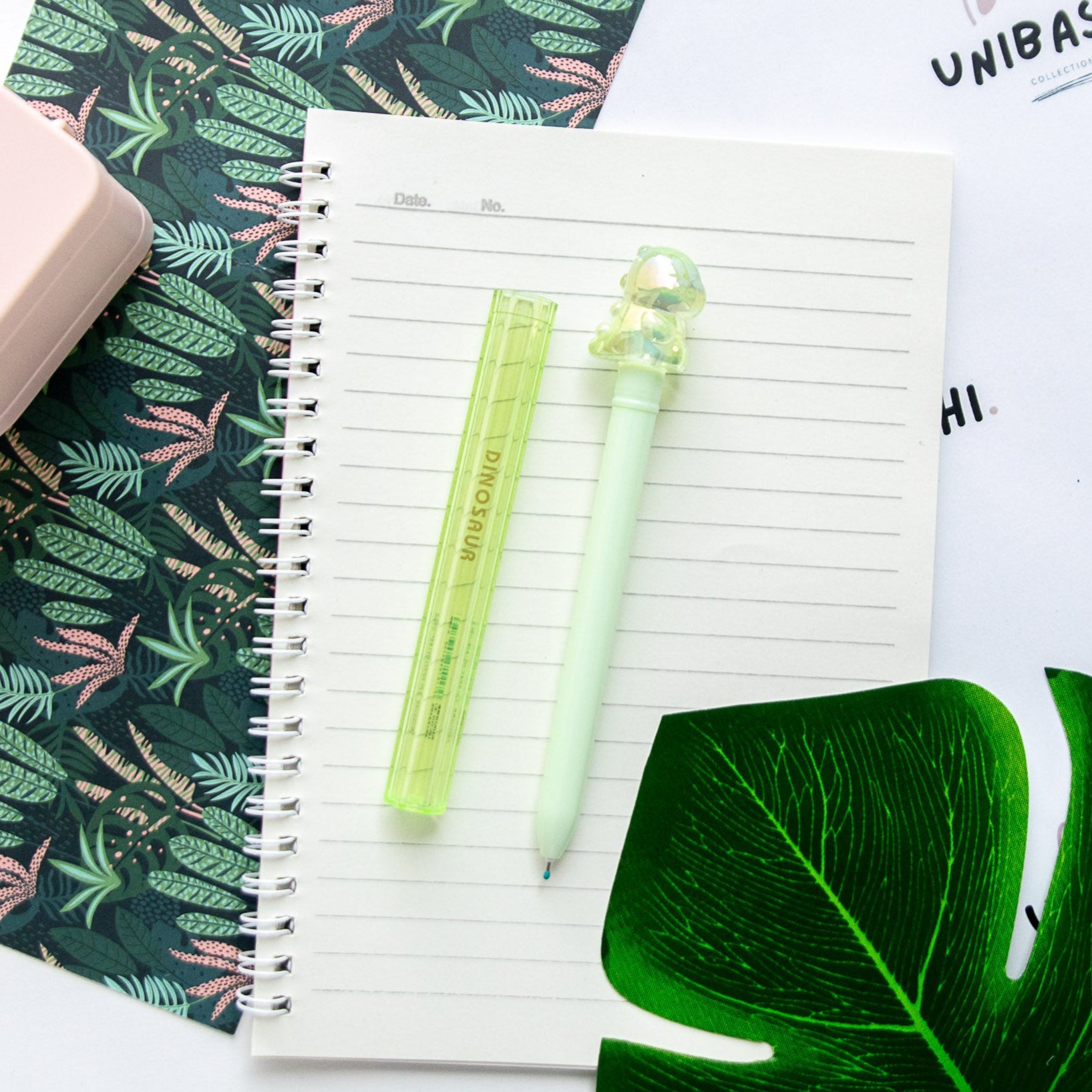 Stylo Kawaii Cristal Glossy Tube - Bébé Dinosaure