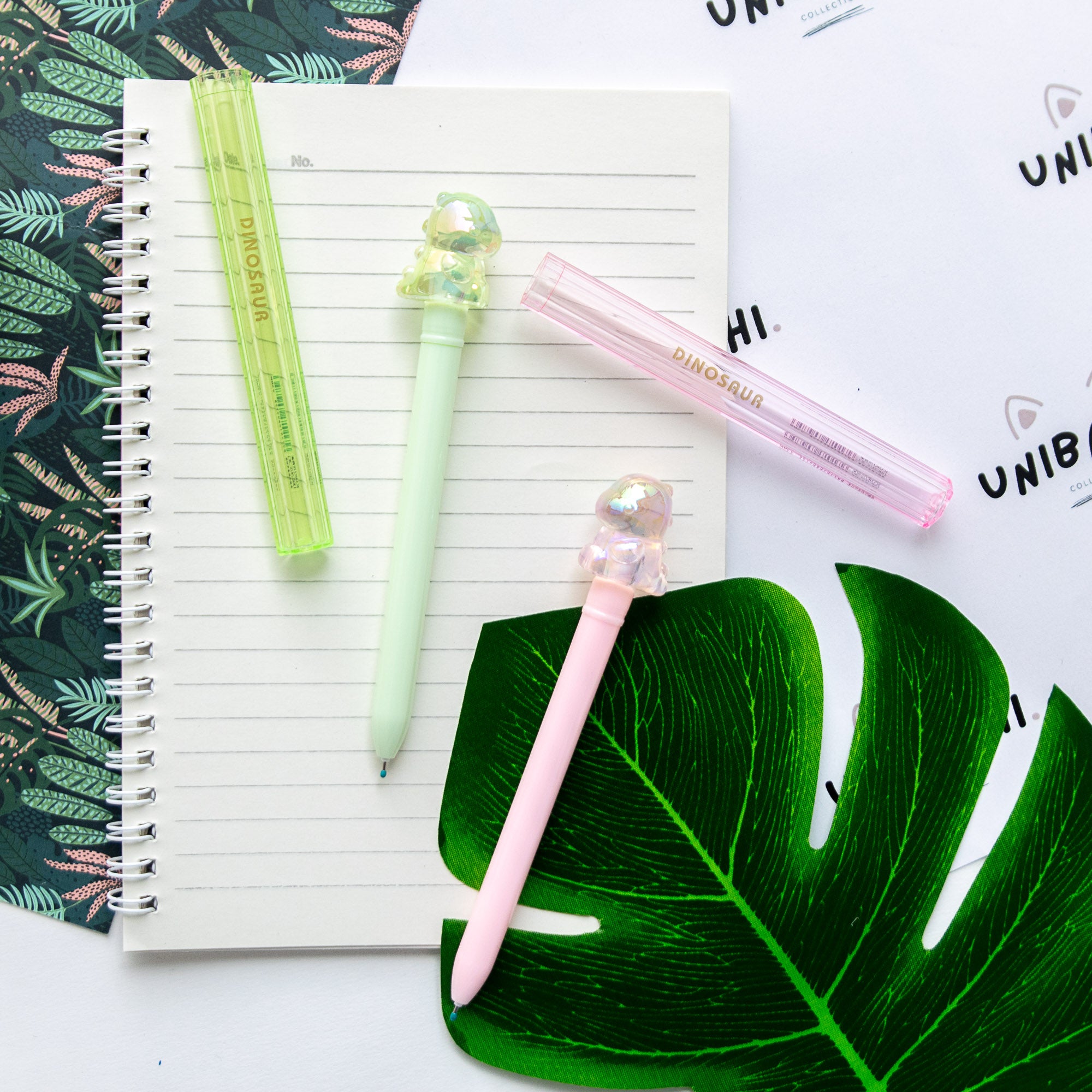 Stylo Kawaii Cristal Glossy Tube - Bébé Dinosaure