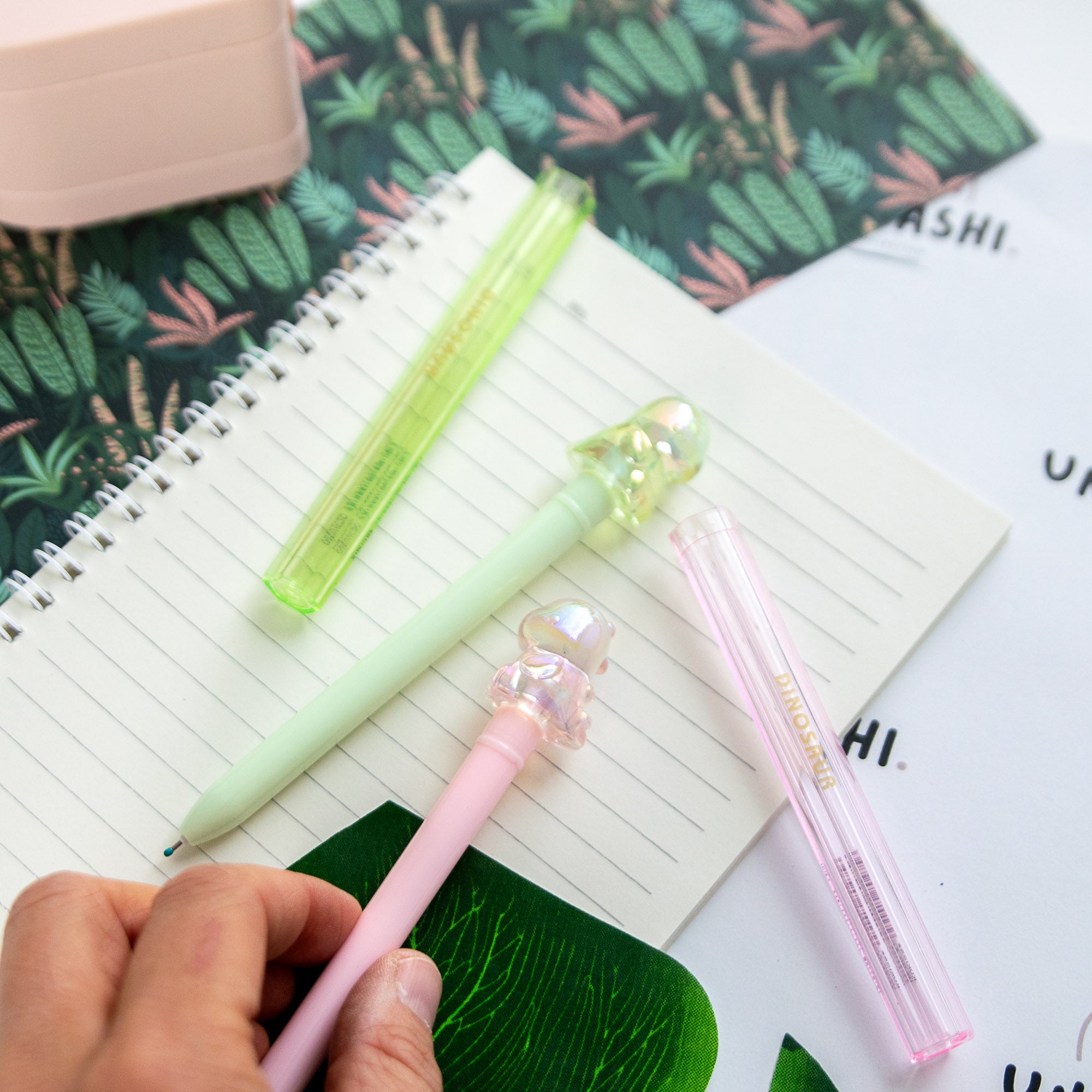 Stylo Kawaii Cristal Glossy Tube - Bébé Dinosaure