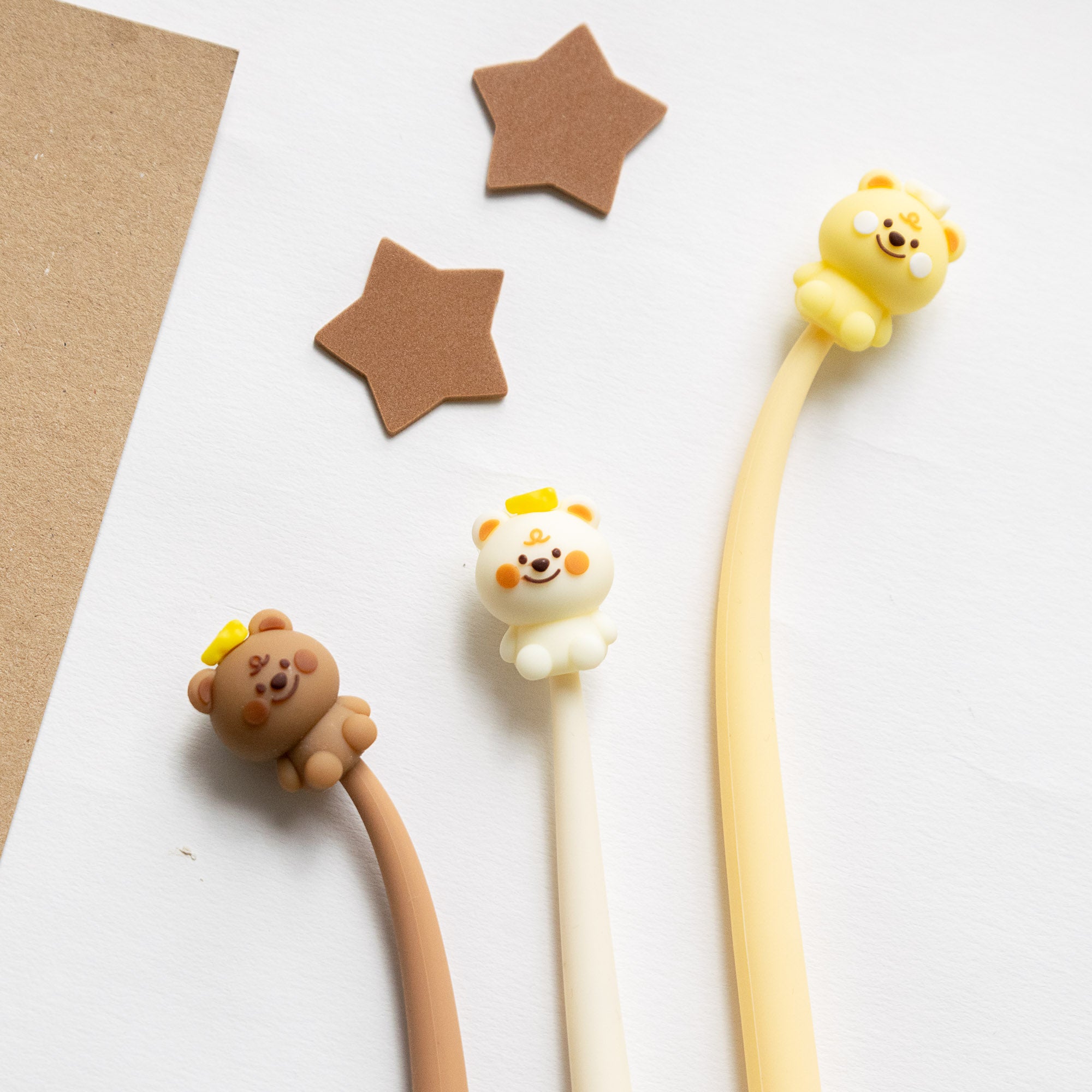 Stylo Souple à Secouer - Ourson Kawaii