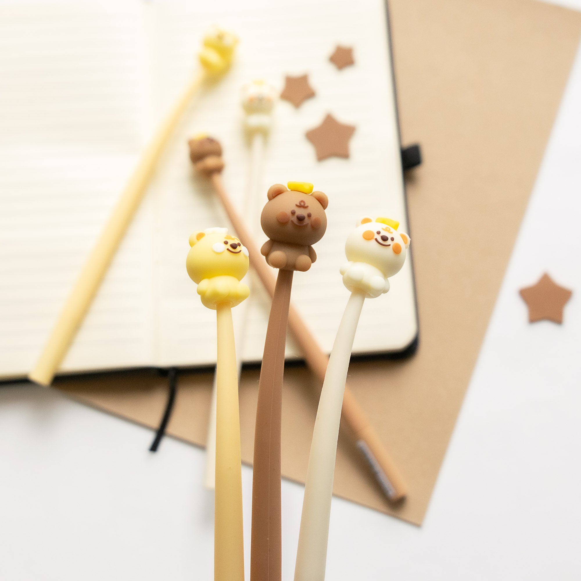 Stylo Souple à Secouer - Ourson Kawaii