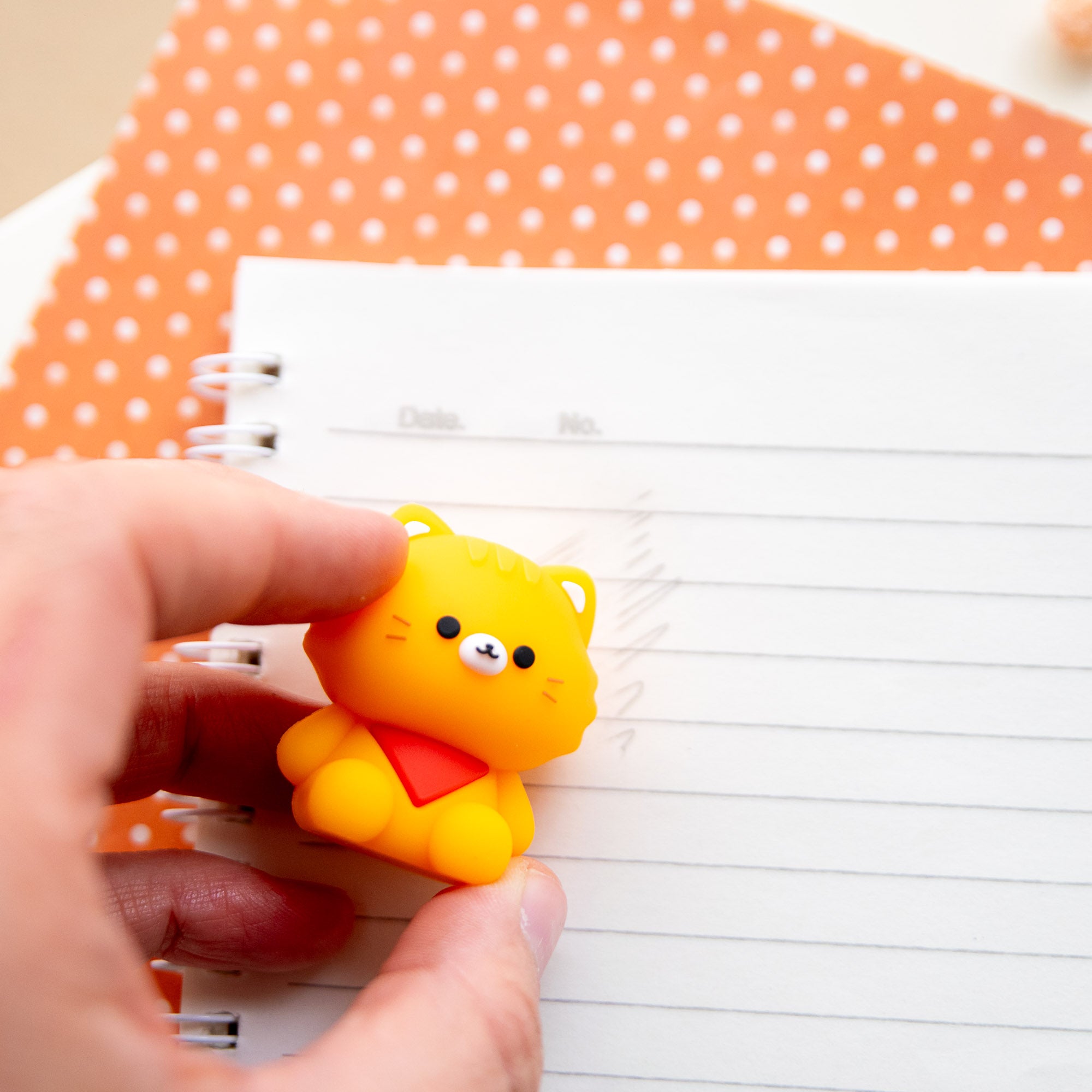 Gomme Chat Orange Kawaii