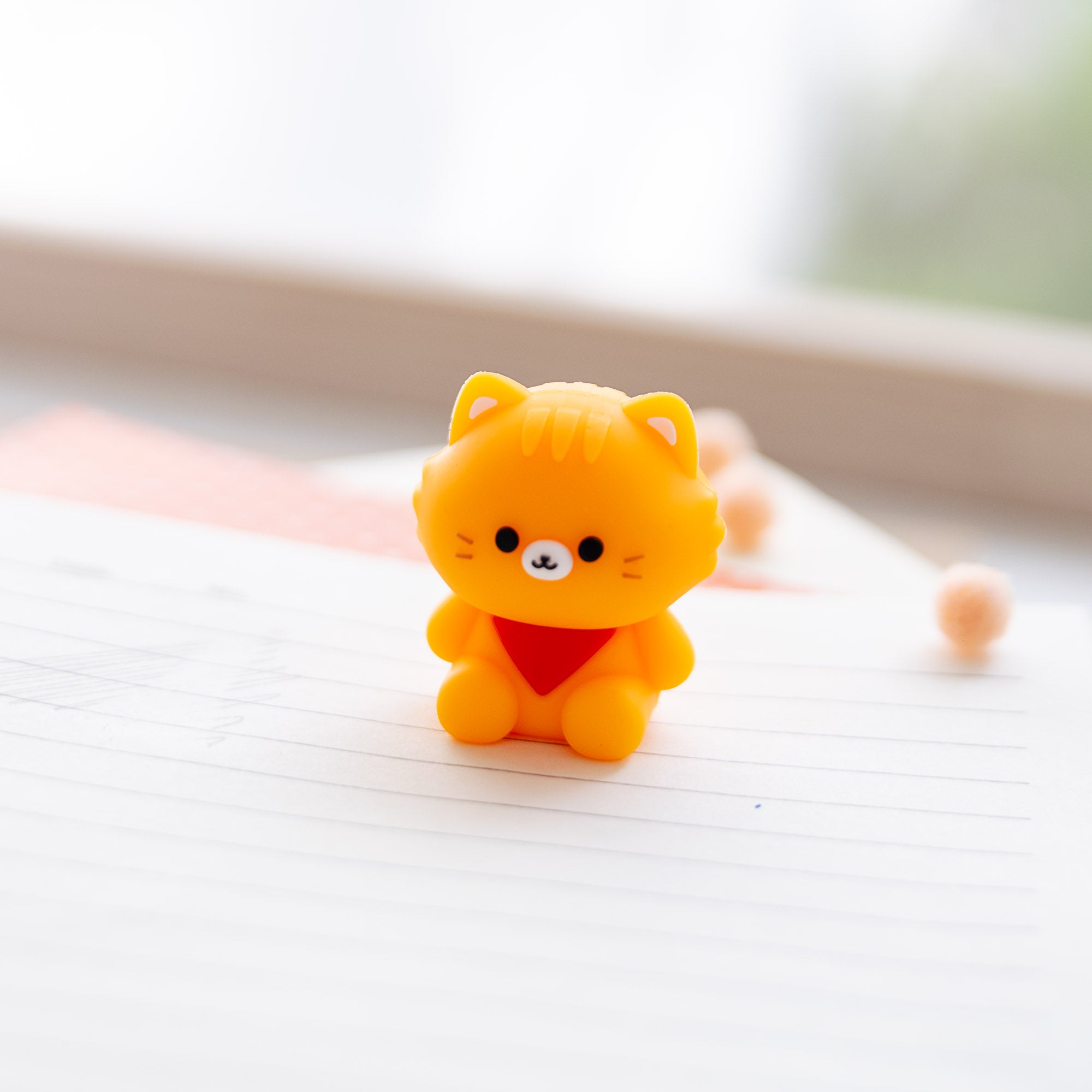 Gomme Chat Orange Kawaii