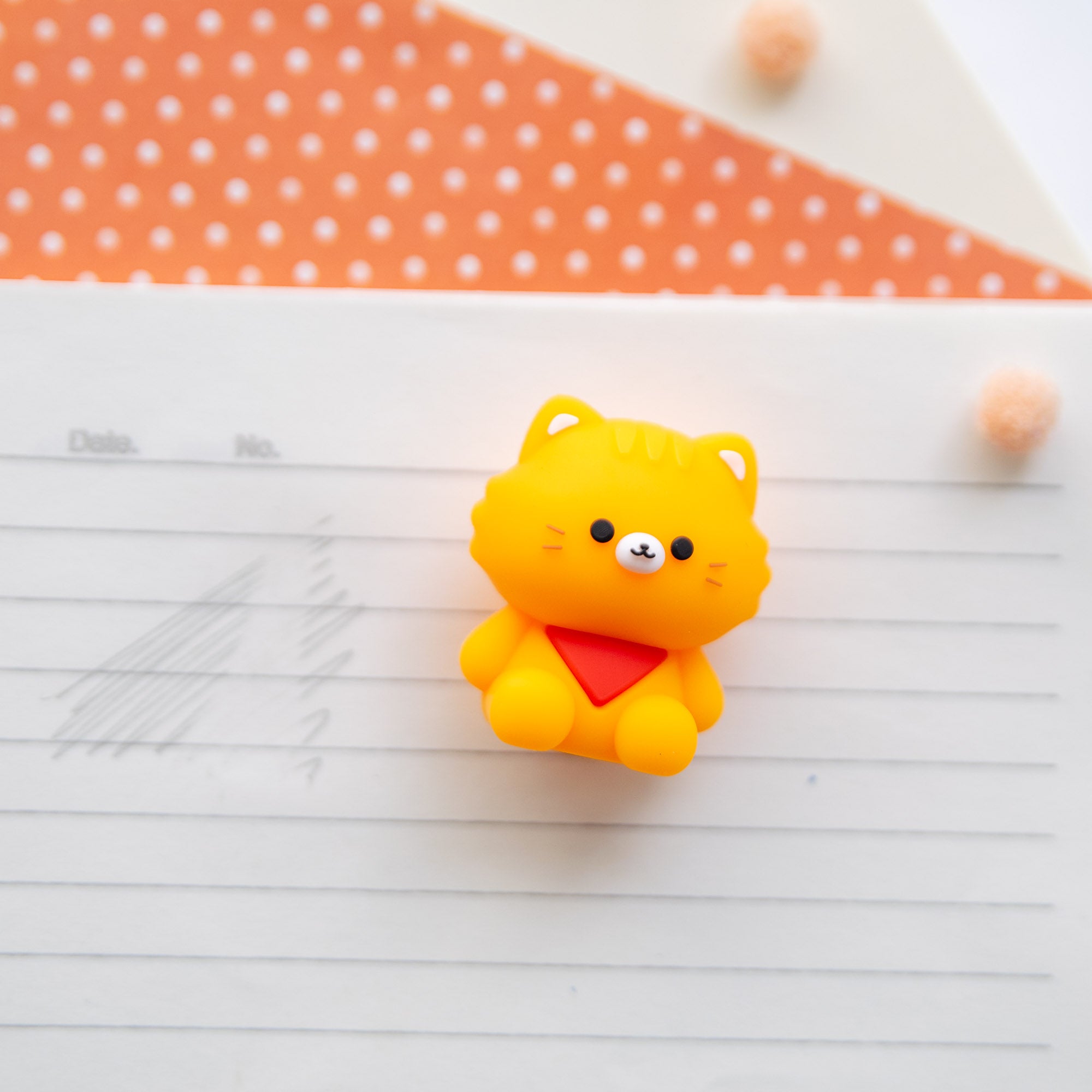 Gomme Chat Orange Kawaii