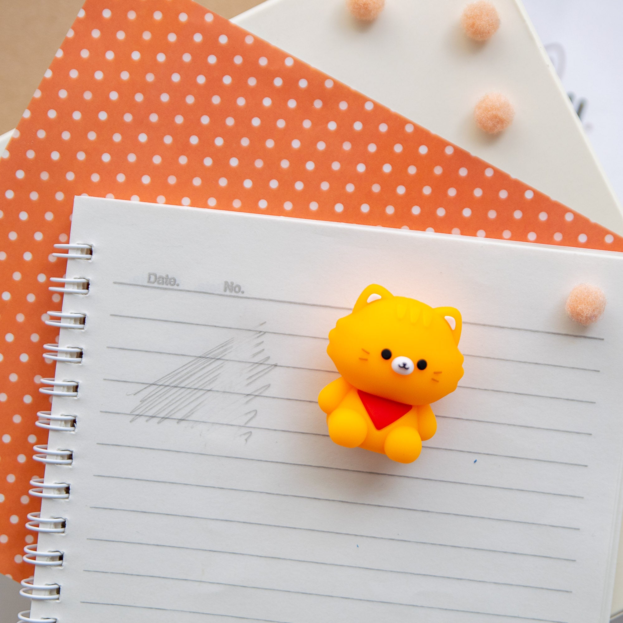 Gomme Chat Orange Kawaii