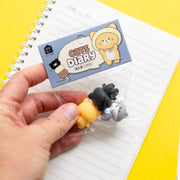 Mini Gomme Kawaii Chat (x3)