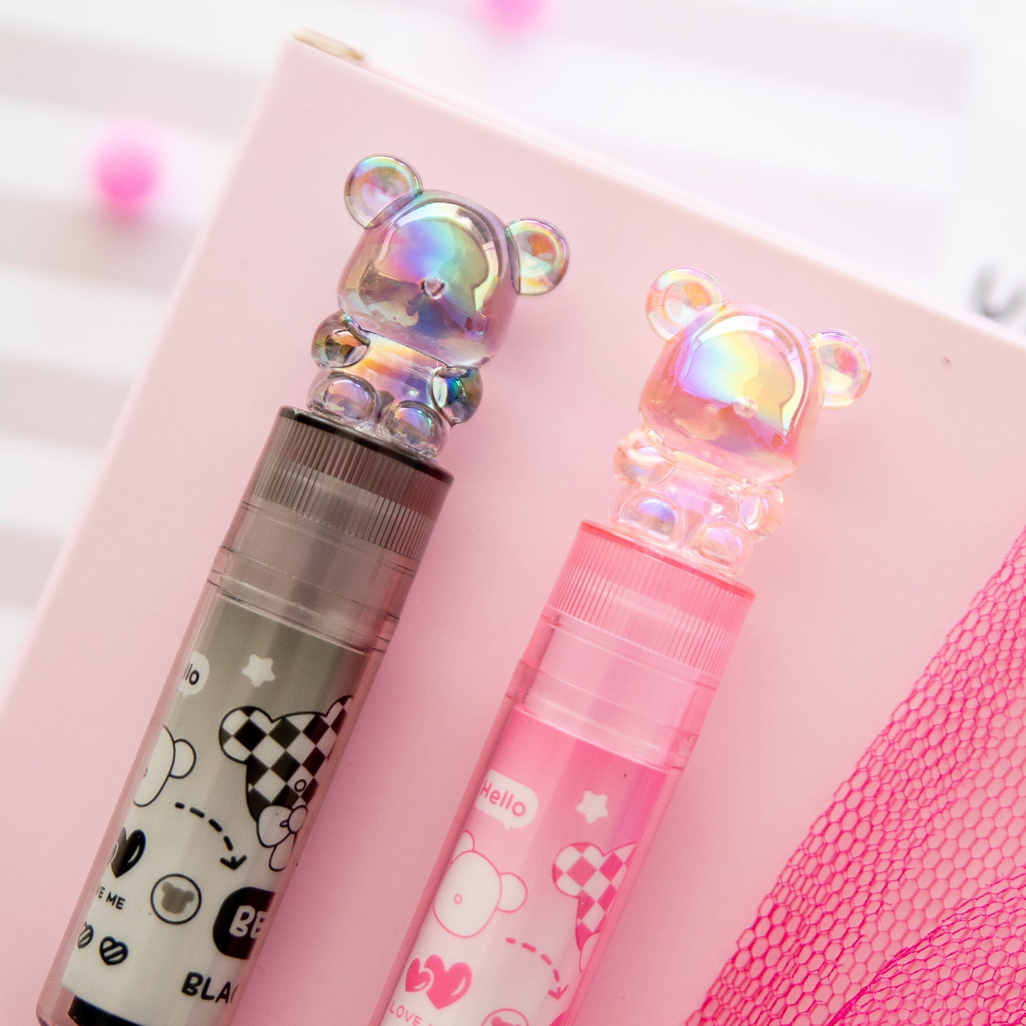 Gomme Lipstick Kawaii Ours Cristal