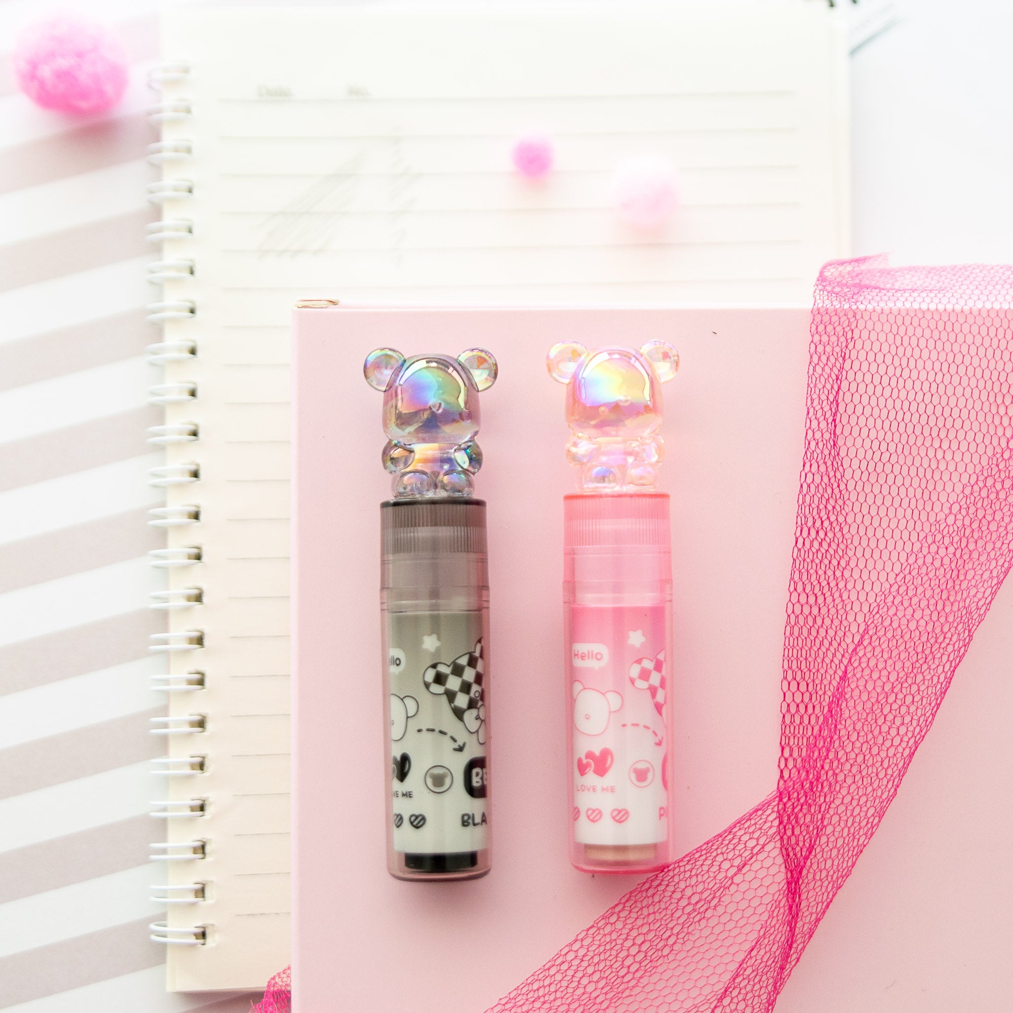 Gomme Lipstick Kawaii Ours Cristal