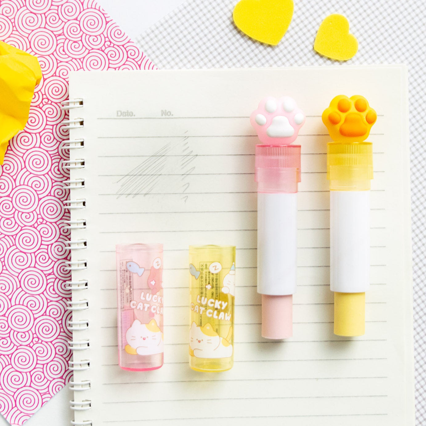 Gomme Lipstick Kawaii Patte de Chat
