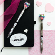 Stylo Gel Cristal Kawaii - Chat & Coeur