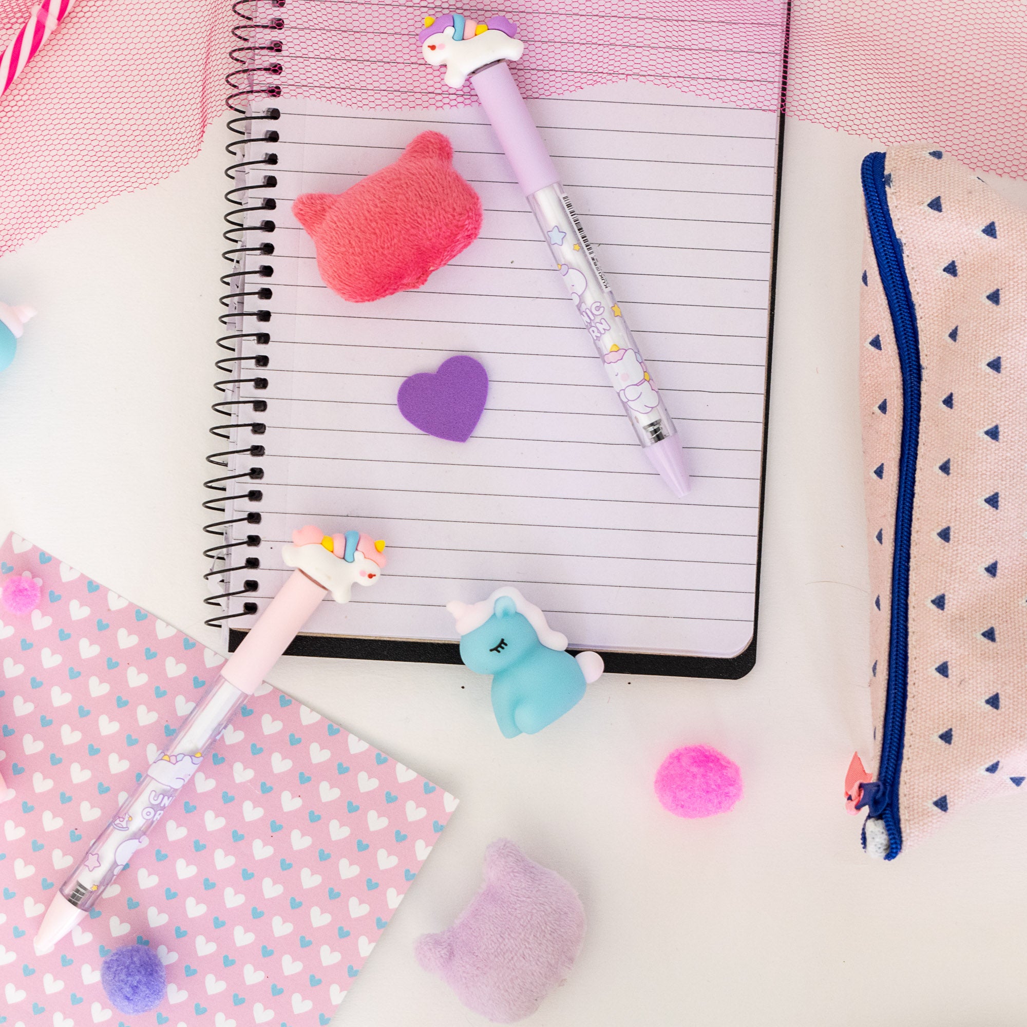 Stylo Gel Kawaii Anti Stress - Licorne Tournicoti