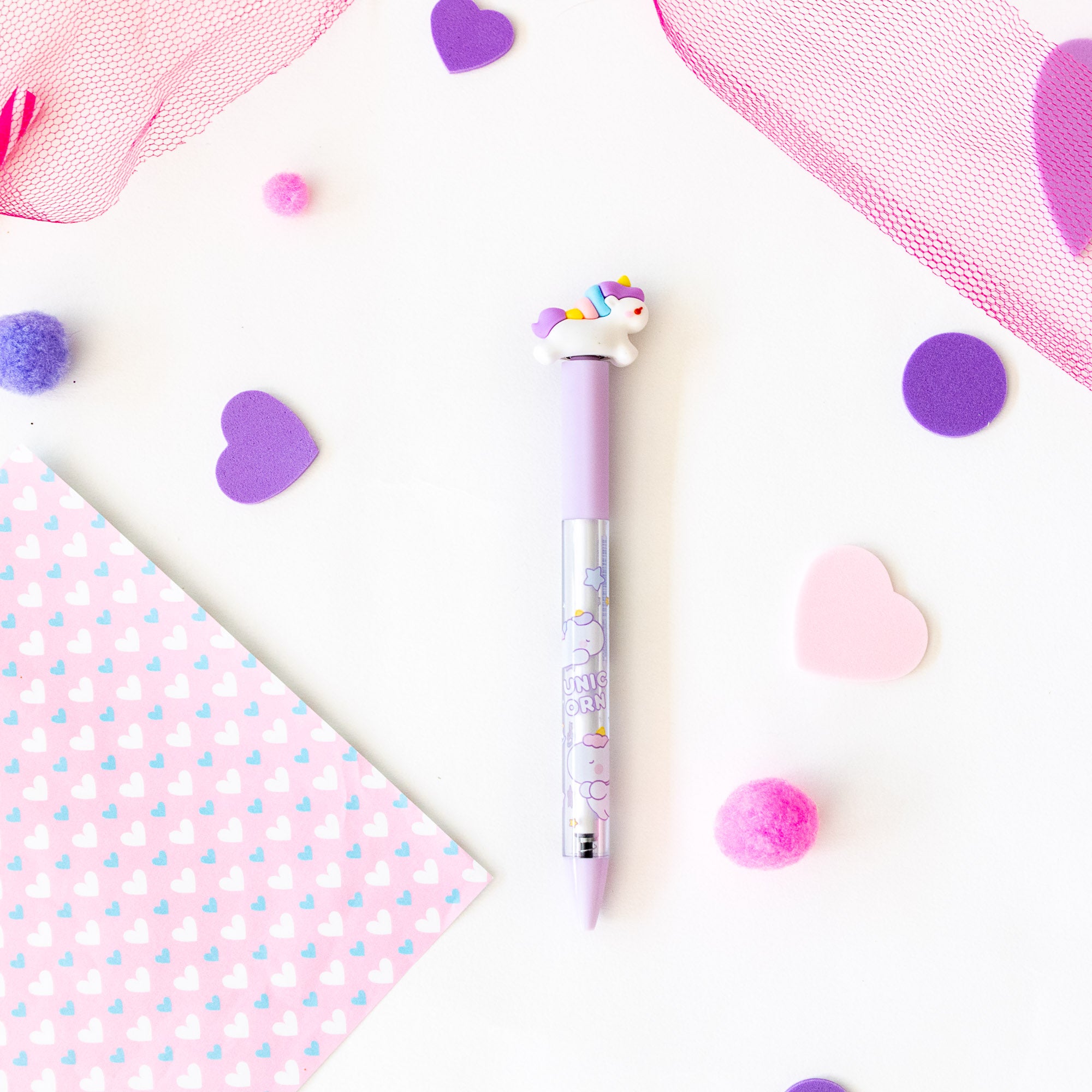 Stylo Gel Kawaii Anti Stress - Licorne Tournicoti