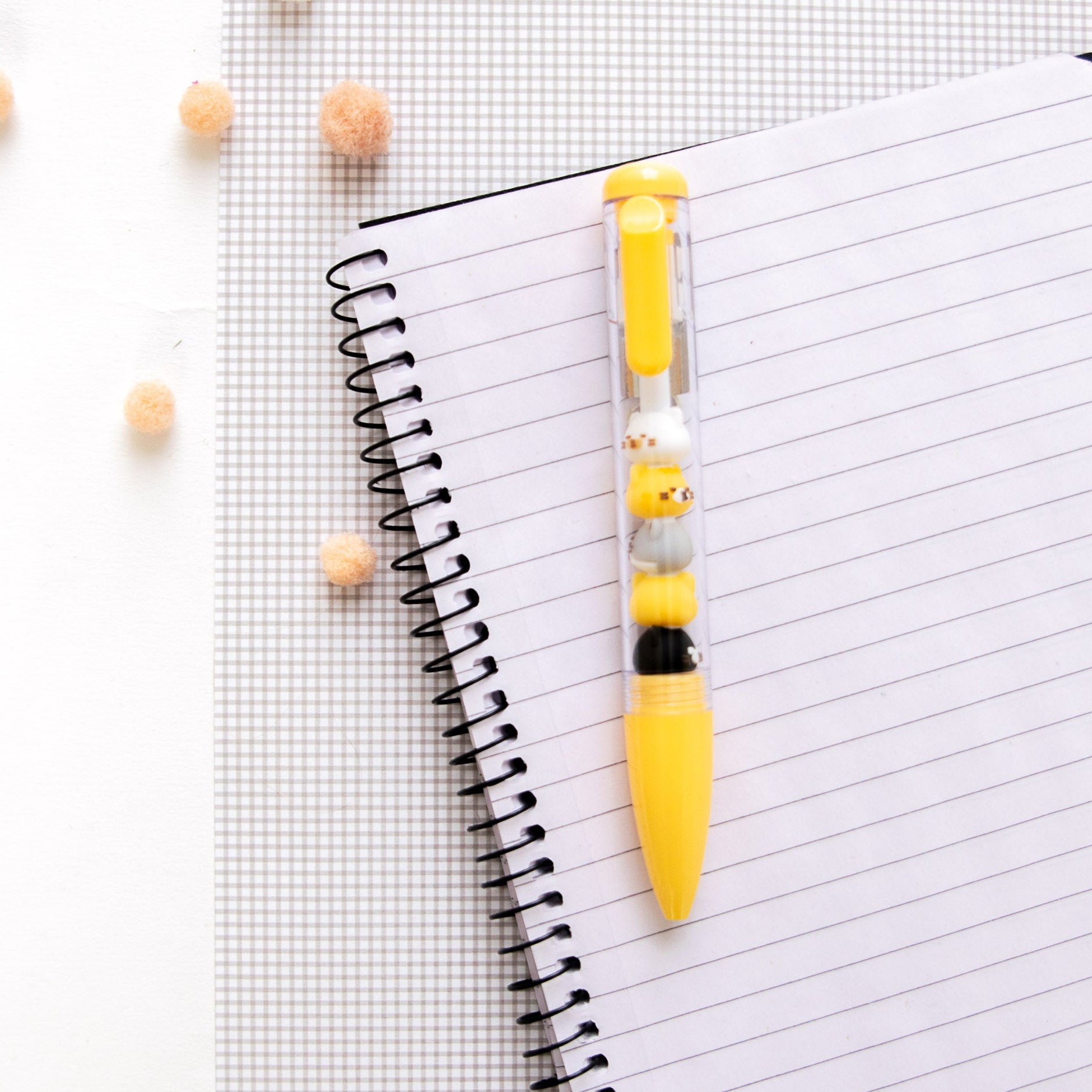 Stylo Kawaii - Mini Figurines Têtes de Chat