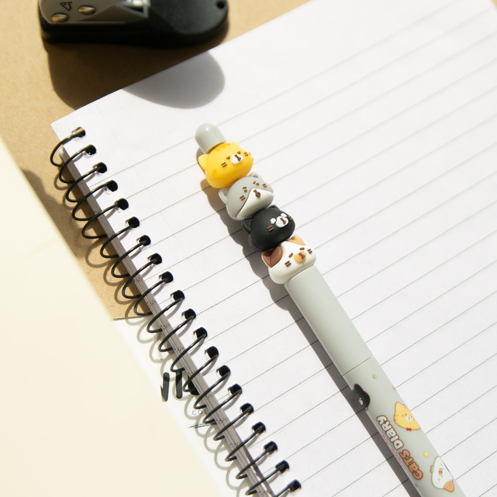 Stylo Kawaii - Mini Figurines Chat Empilés