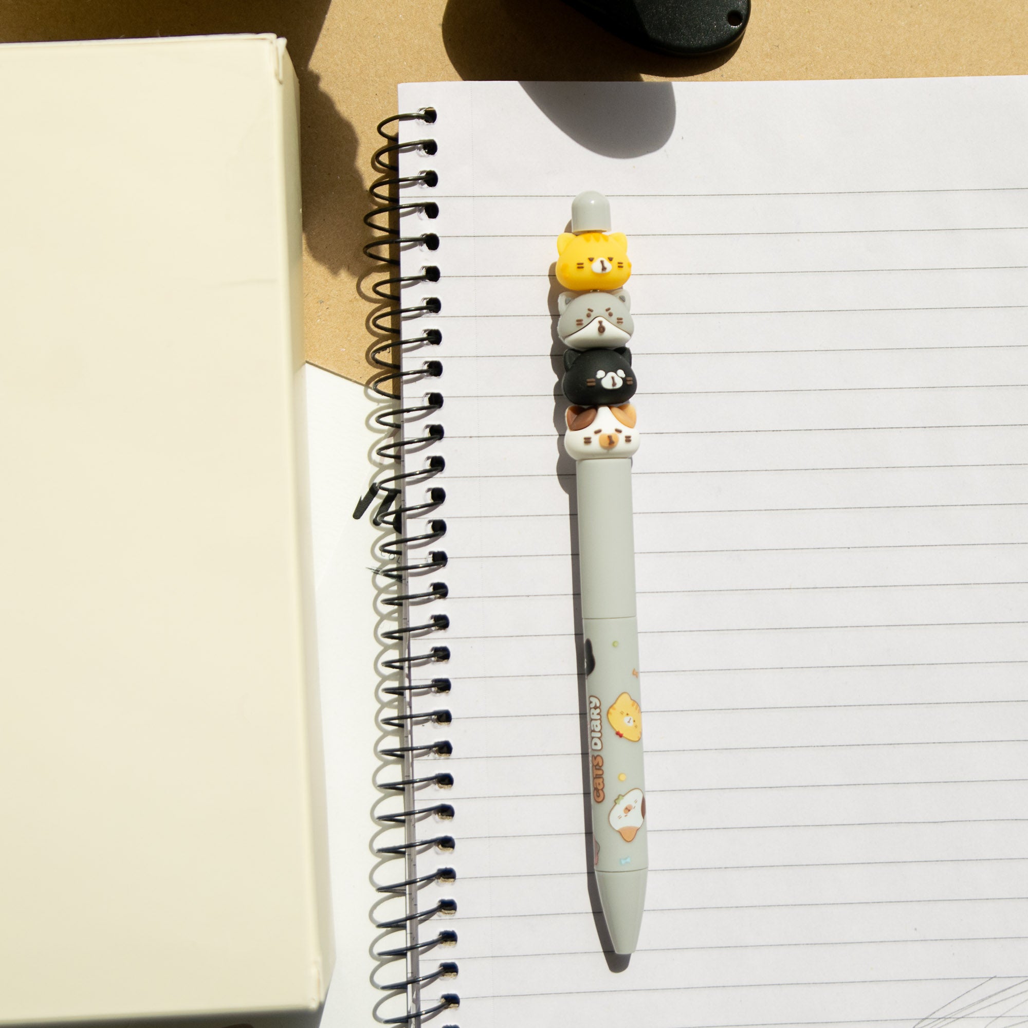 Stylo Kawaii - Mini Figurines Chat Empilés