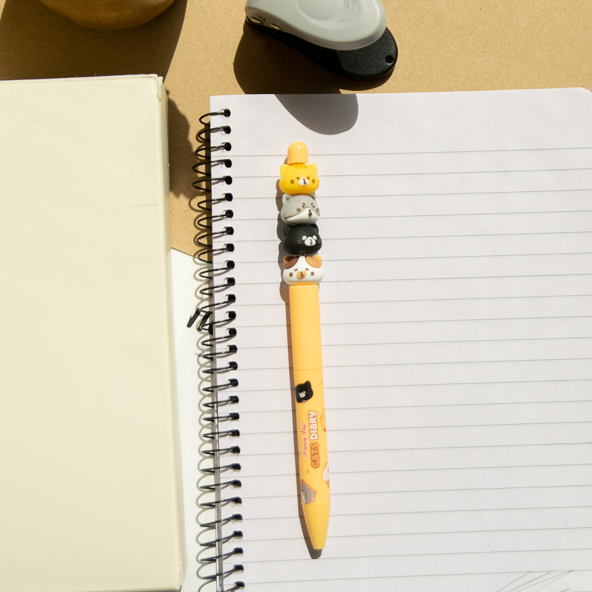 Stylo Kawaii - Mini Figurines Chat Empilés