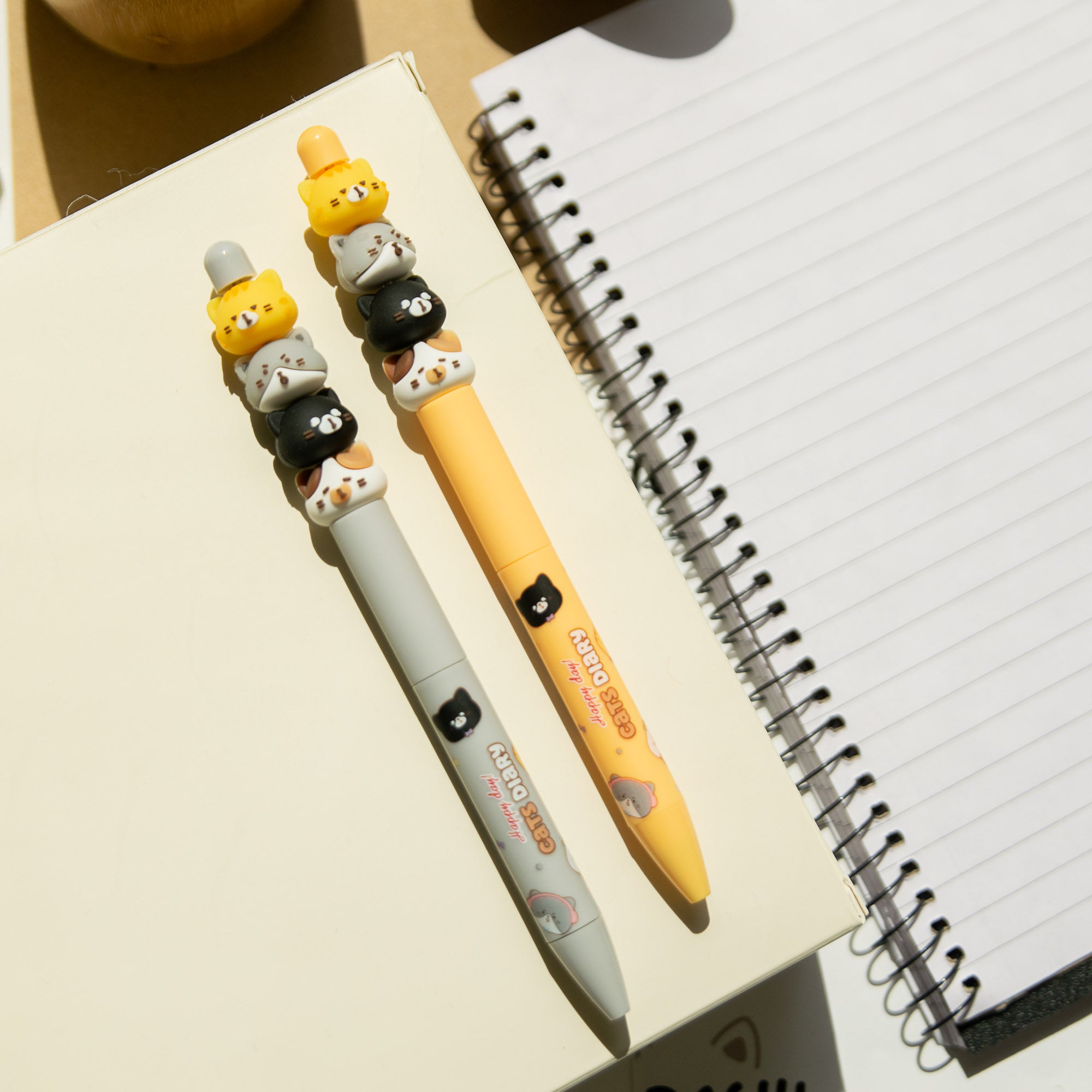 Stylo Kawaii - Mini Figurines Chat Empilés