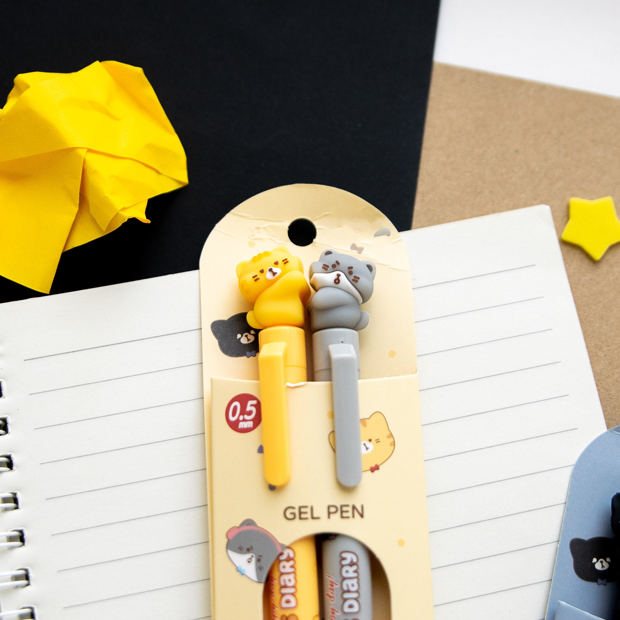 Stylo Gel Kawaii BFF - Duo de Chats